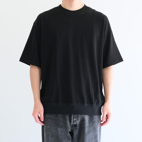 SOFT DRY SHORT LOOP TERRY SWEAT TEE （BLACK）
