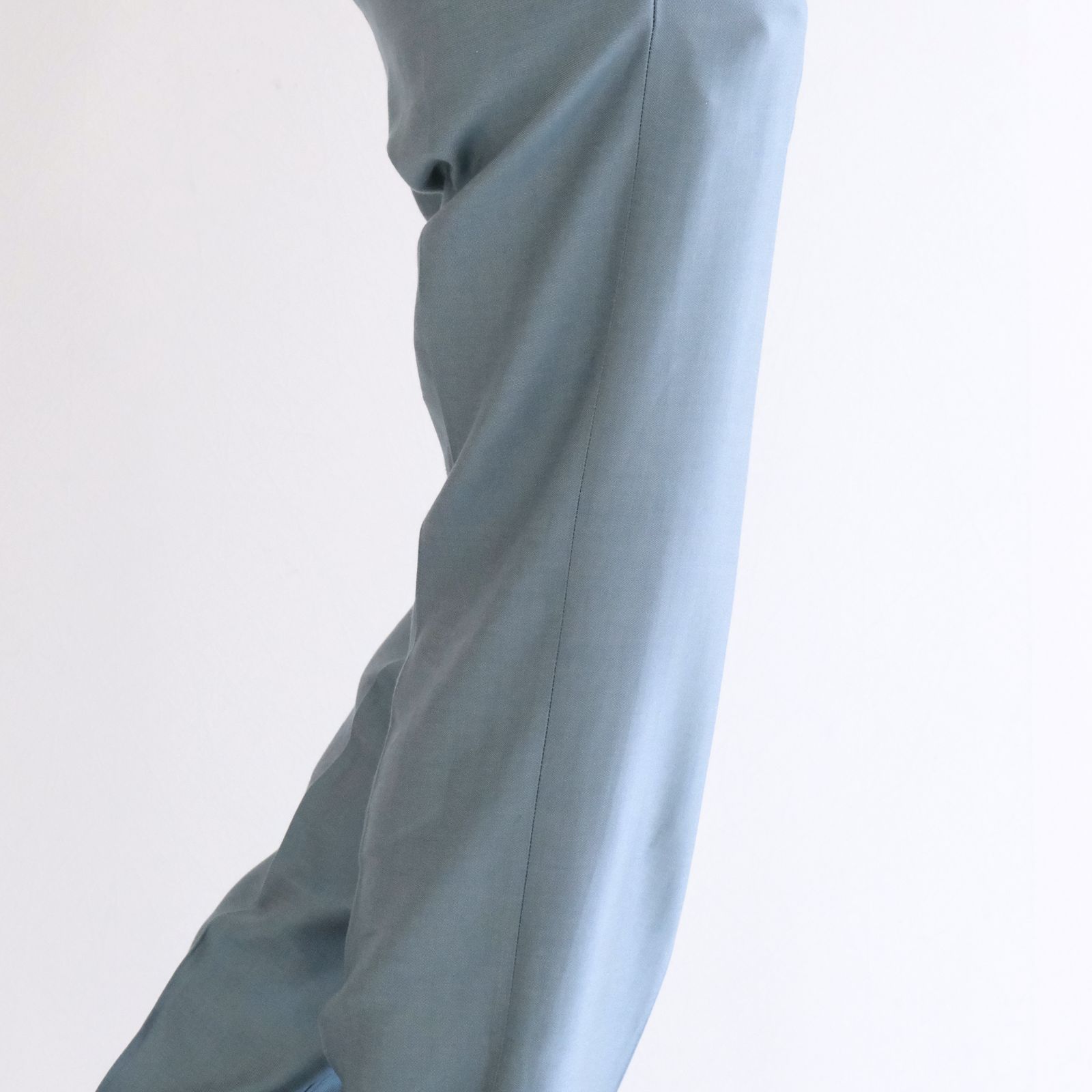 【残り1点】WIDE EASY FLARE TROUSERS  - Heavy Cupra -（Blue）