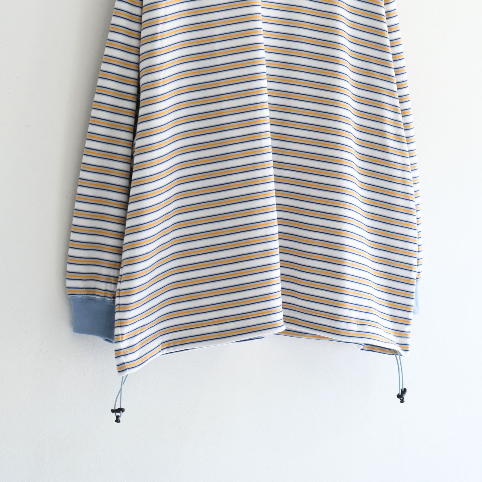 【販売開始 : 7/18 (土) 00:00~】Balloon Border Long-sleeve T-Shirt（SAX x YELLOW）