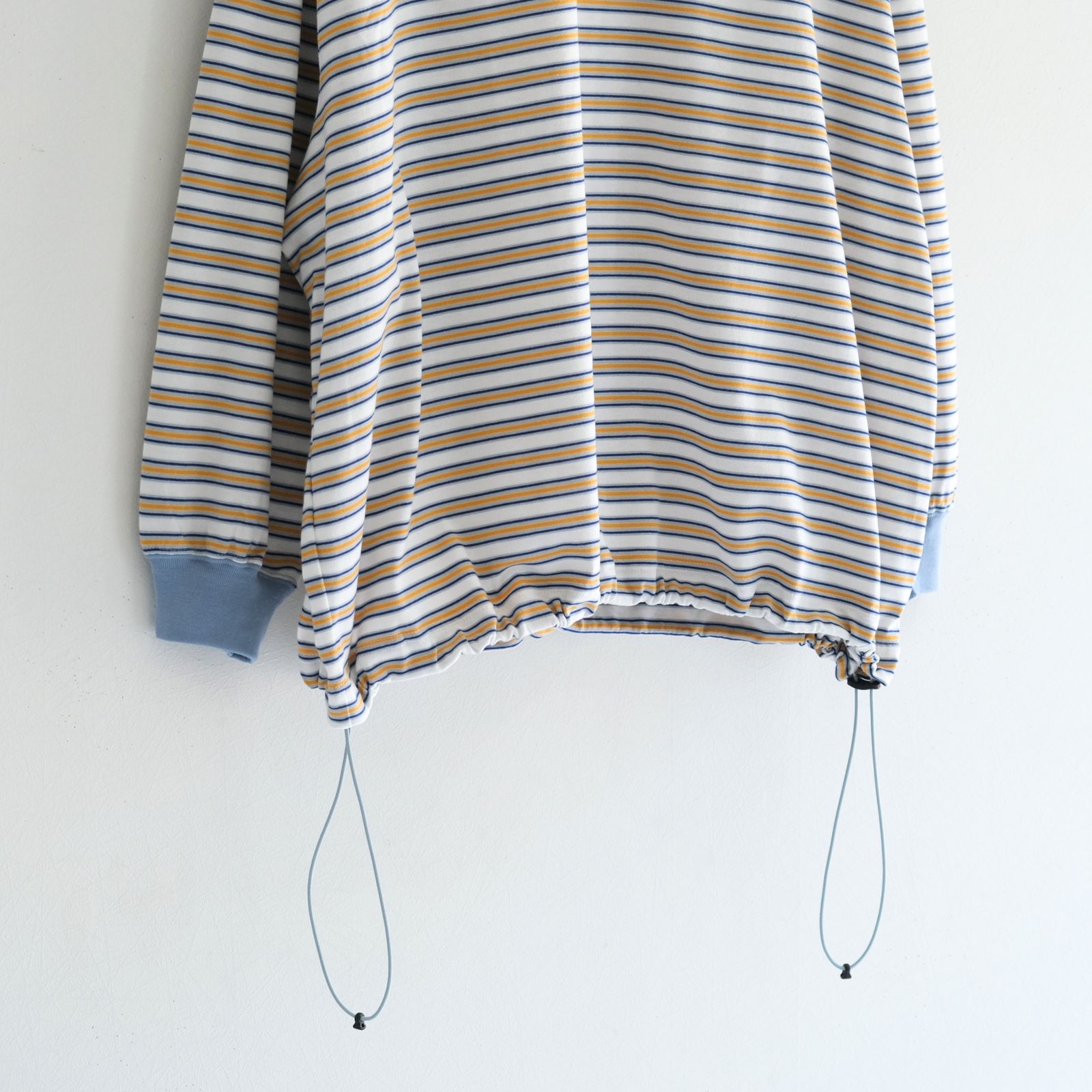 【販売開始 : 7/18 (土) 00:00~】Balloon Border Long-sleeve T-Shirt（SAX x YELLOW）