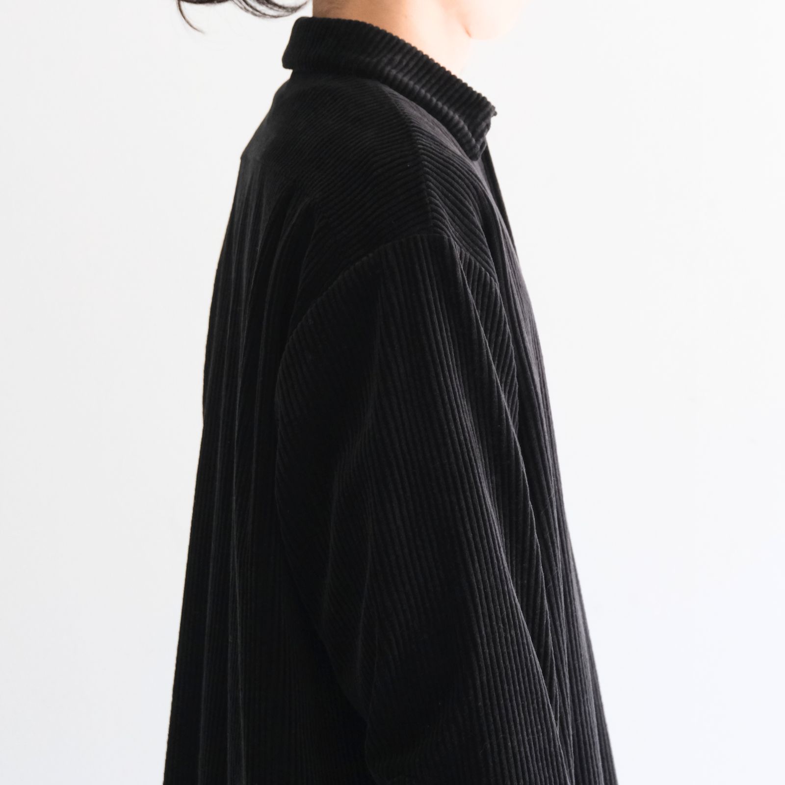 【残り1点】Corduroy Skipper Shirts（Black）