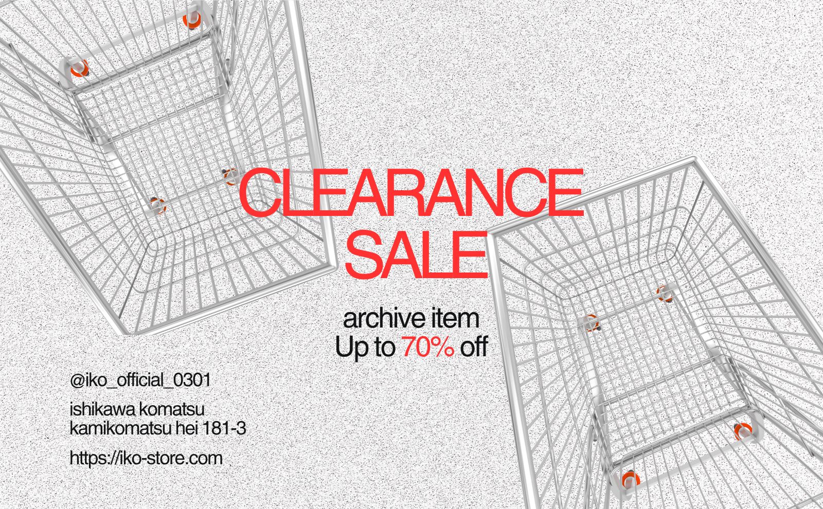 CLEARANCE SALE