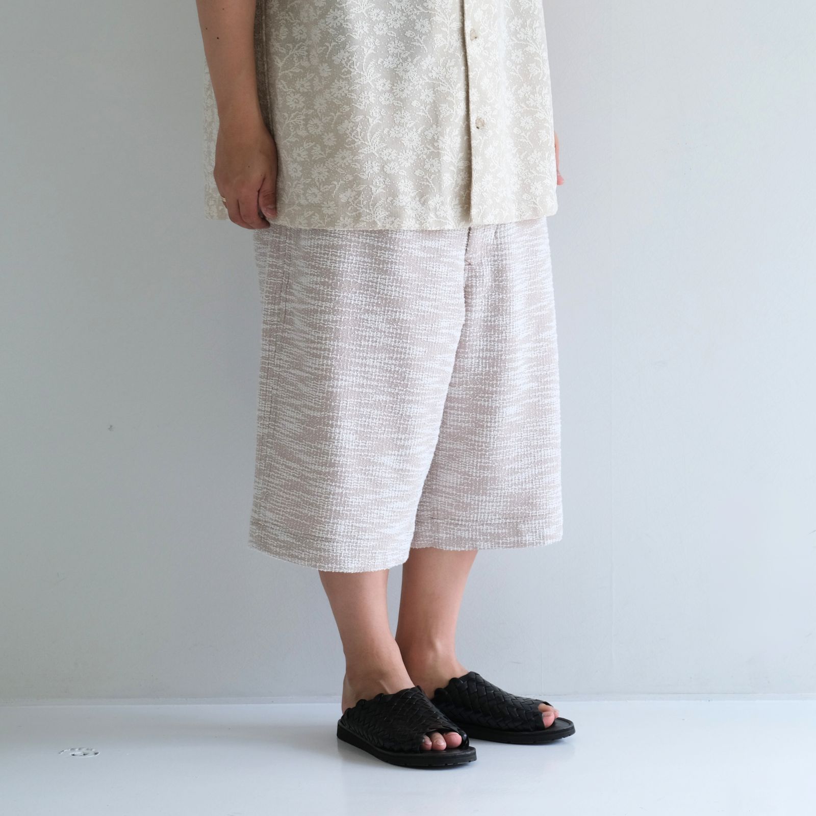 SAPINO JACQUARD WIDE SHORT / ショーツ / BEIGE