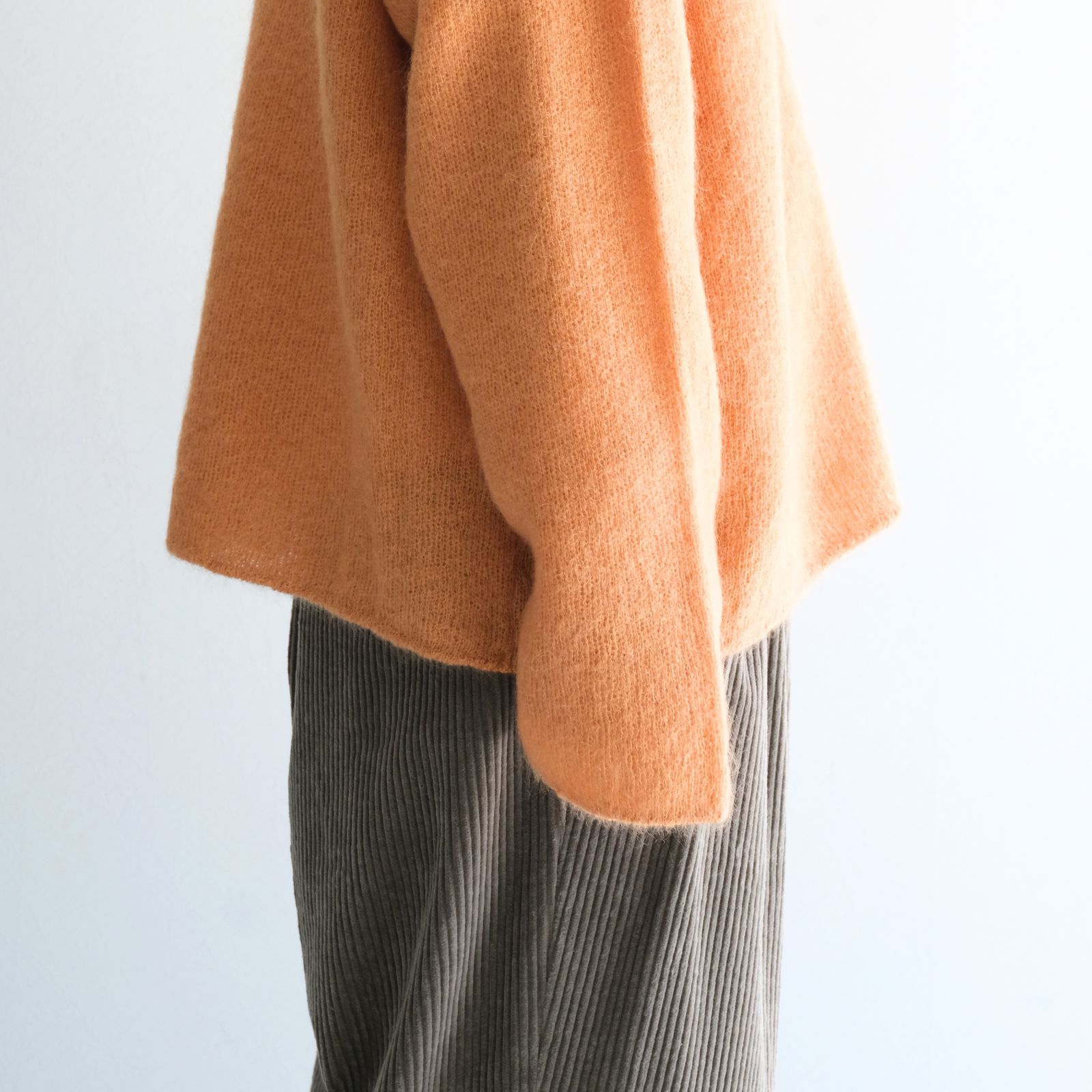 【残り1点】Kid Mohair Knit Shirts（Orange）