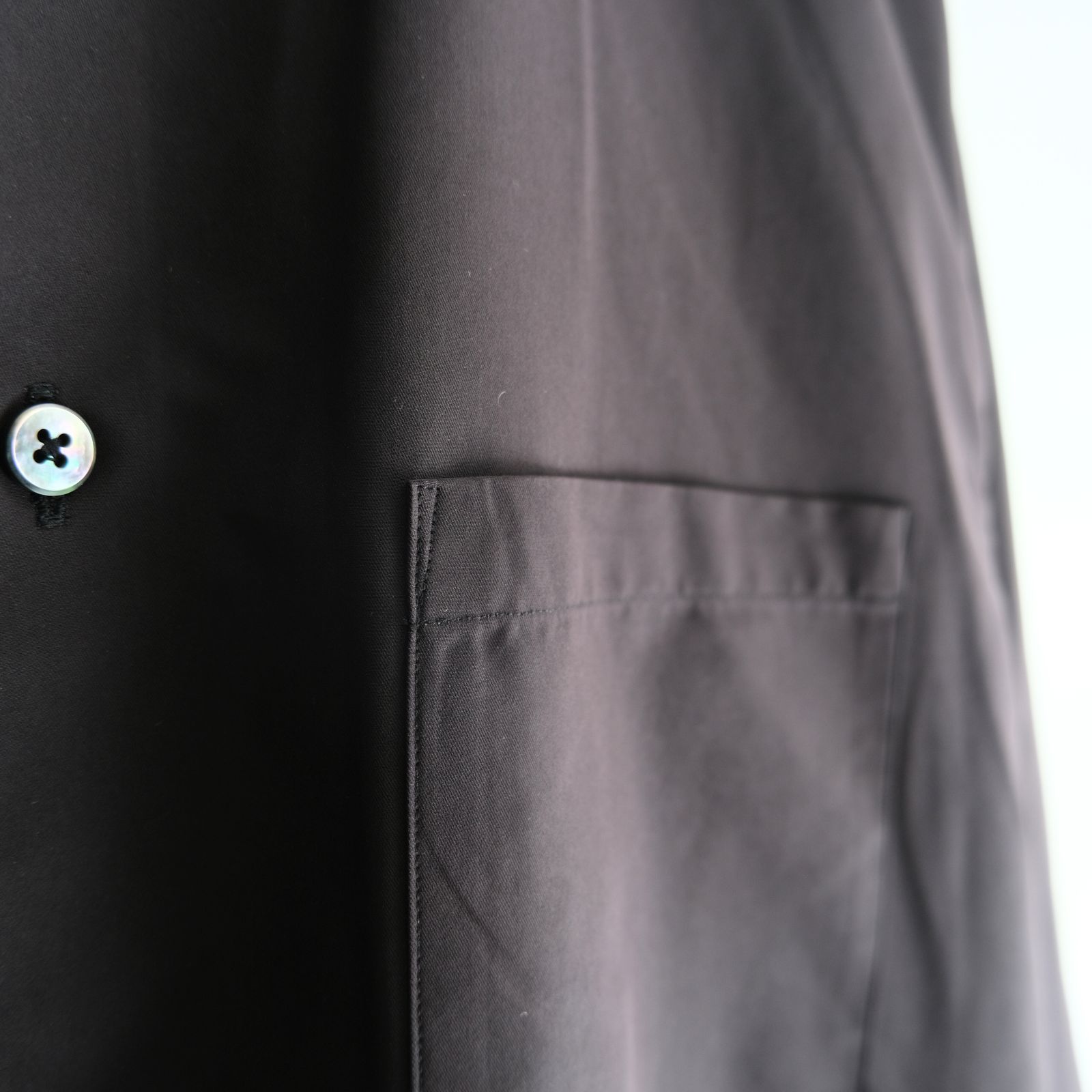 Peach back twill - Rob / シャツ / ポリエステル / ナイロン / Charcoal black