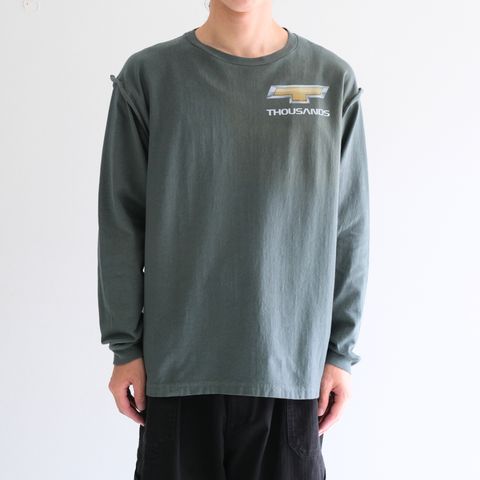 【残り1点】DETROIT LOGO CUTOFF LS TEE（FOREST GREEN）
