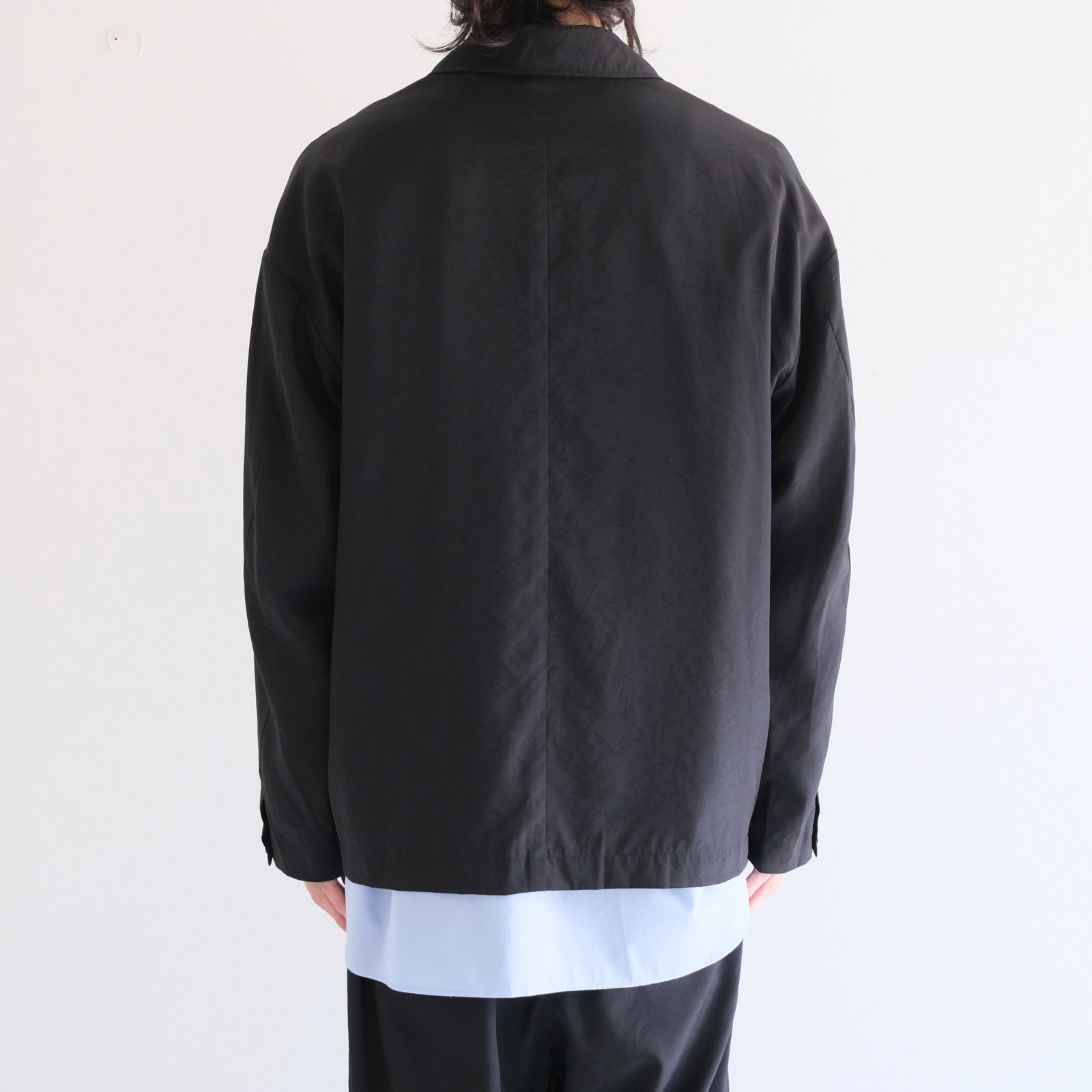 【残り1点】Cupro Nylon Single Breasted JKT（Black）