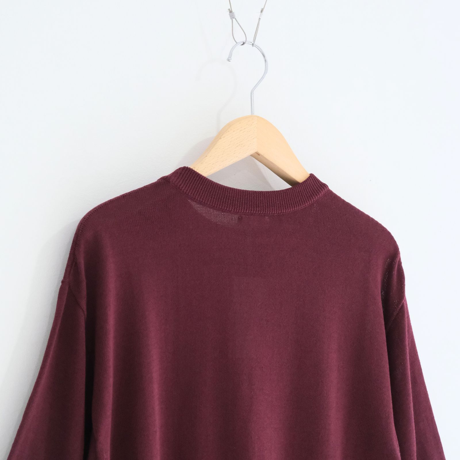 Wide knit T-Shirt / ワイド ニット Tシャツ（Burgundy）