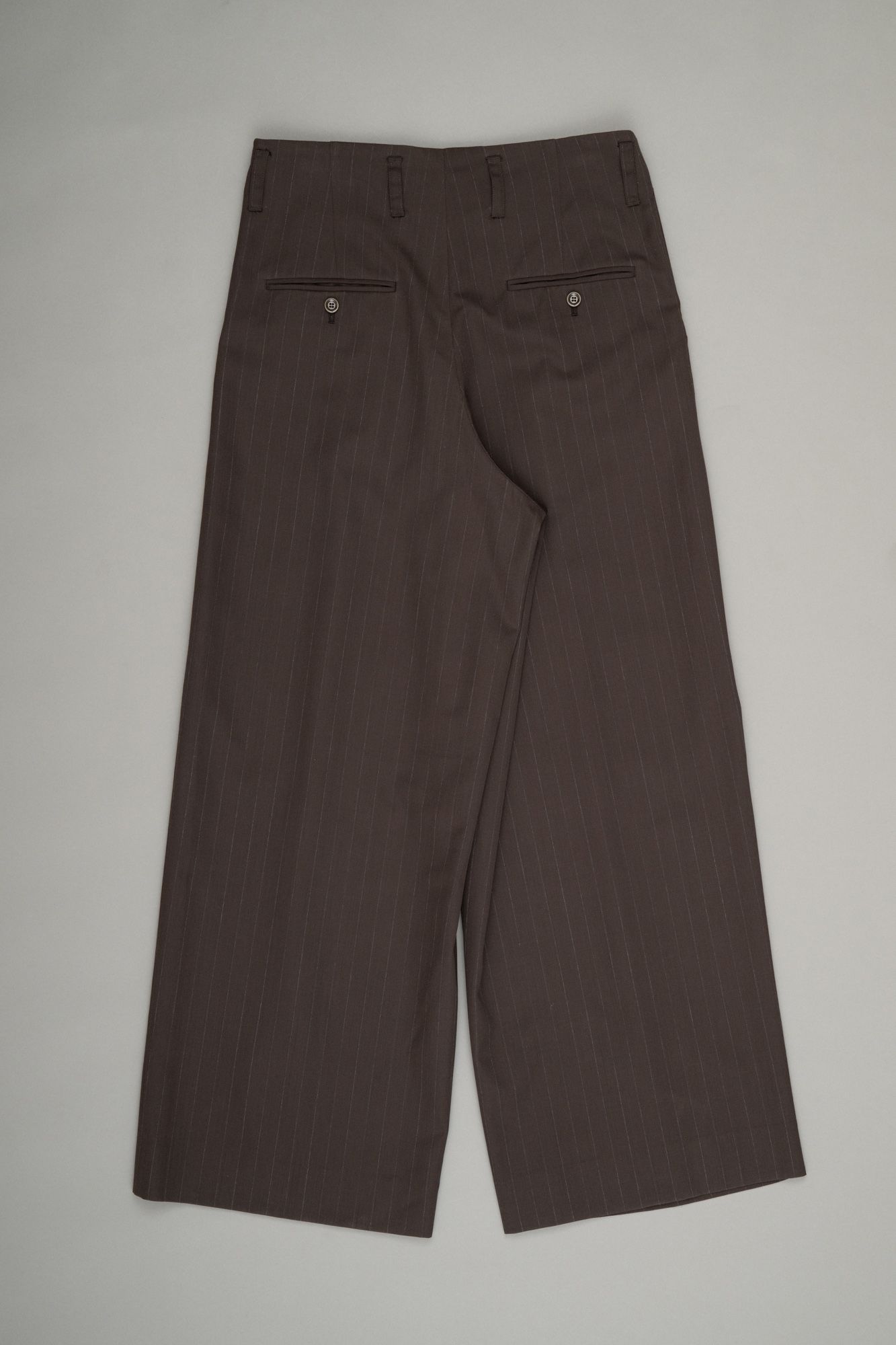 Tuck Wide Trousers（Khaki Stripe）