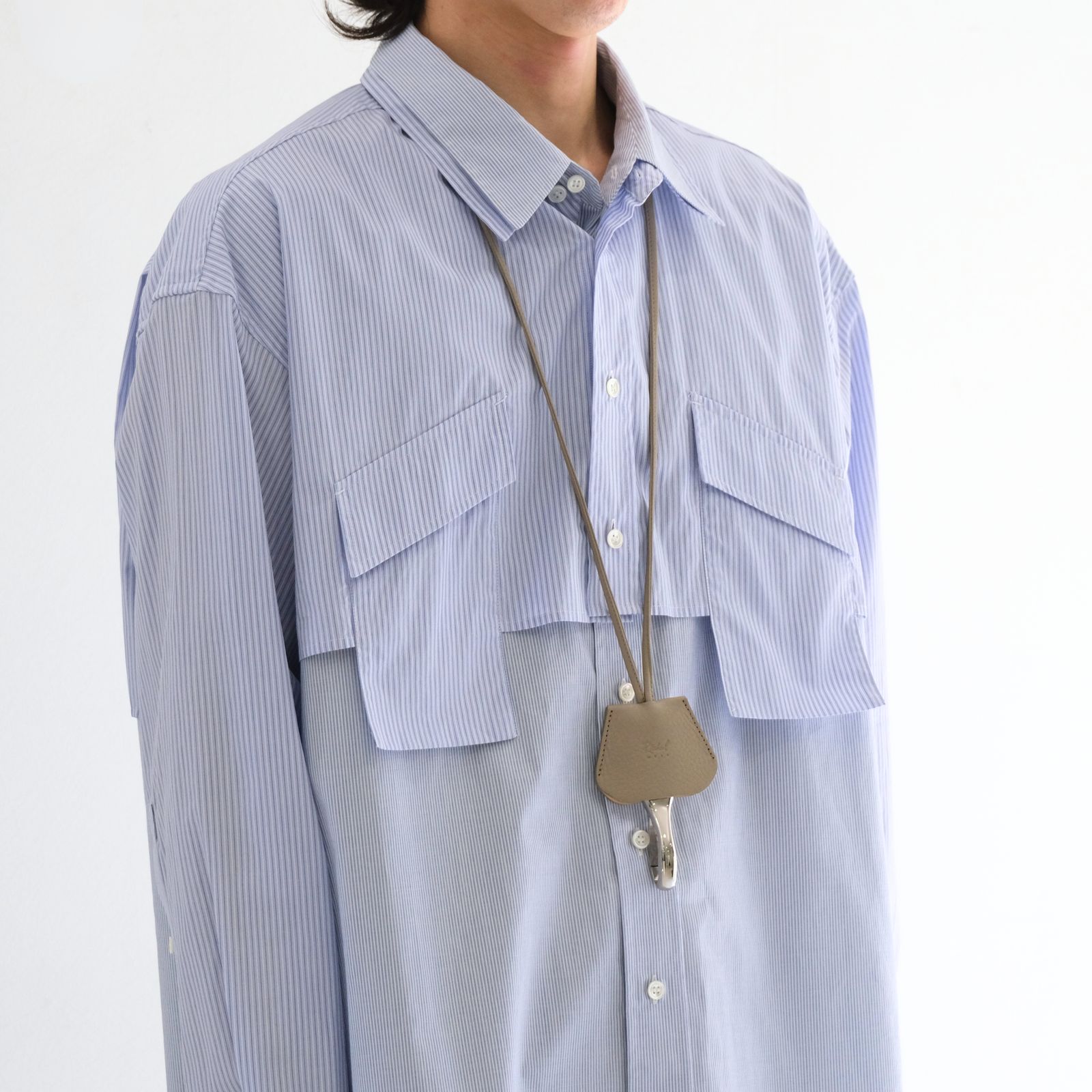 【残り1点】Leather Cord Crochet / レザー コード クロシェット（Gray）