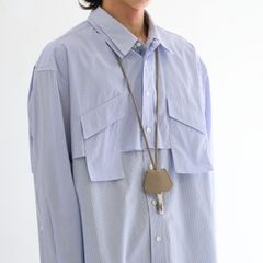 【残り1点】Leather Cord Crochet / レザー コード クロシェット（Gray）