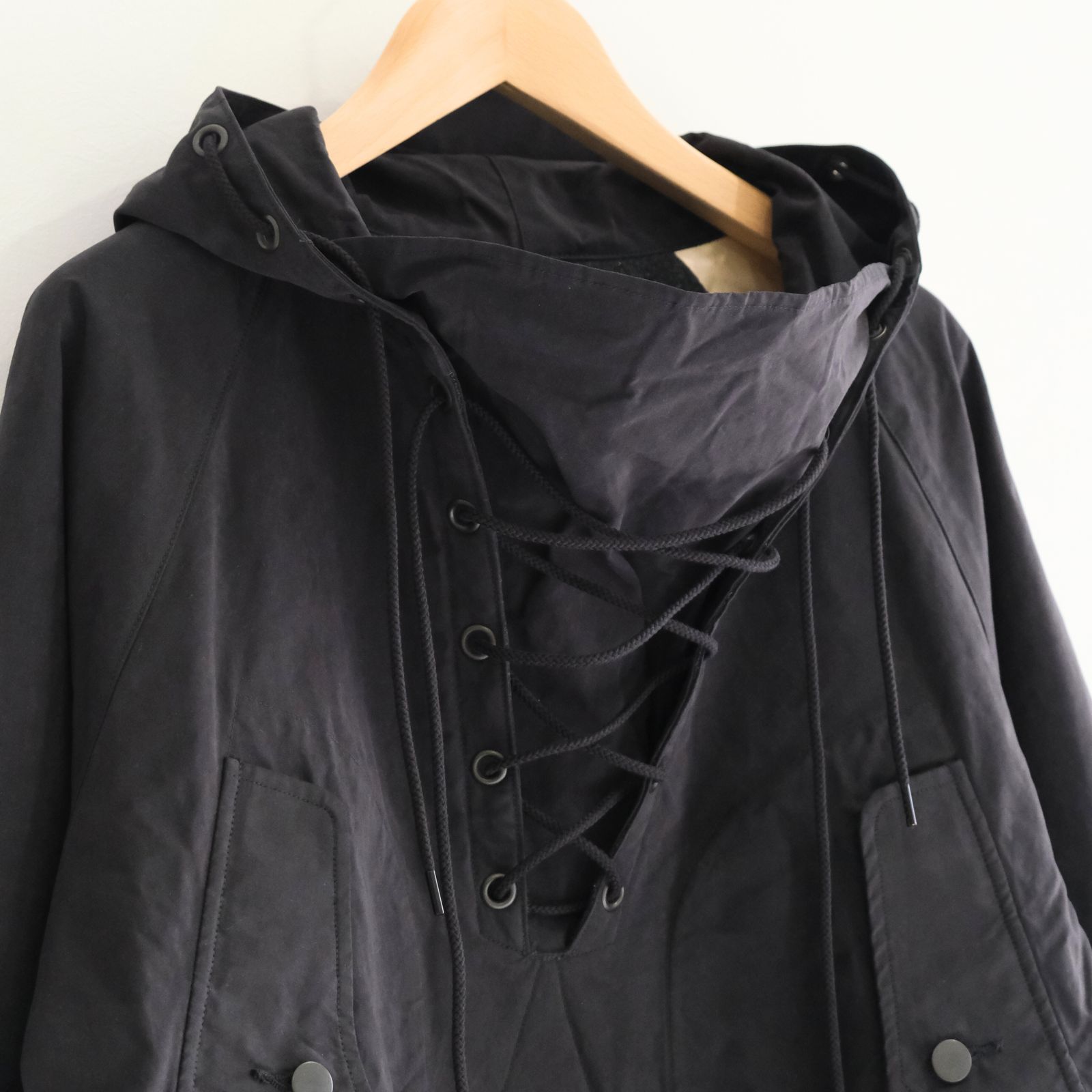 WAXED WEATHER PARKA / プルオーバー / パーカー / ワックス加工 / INK BLACK