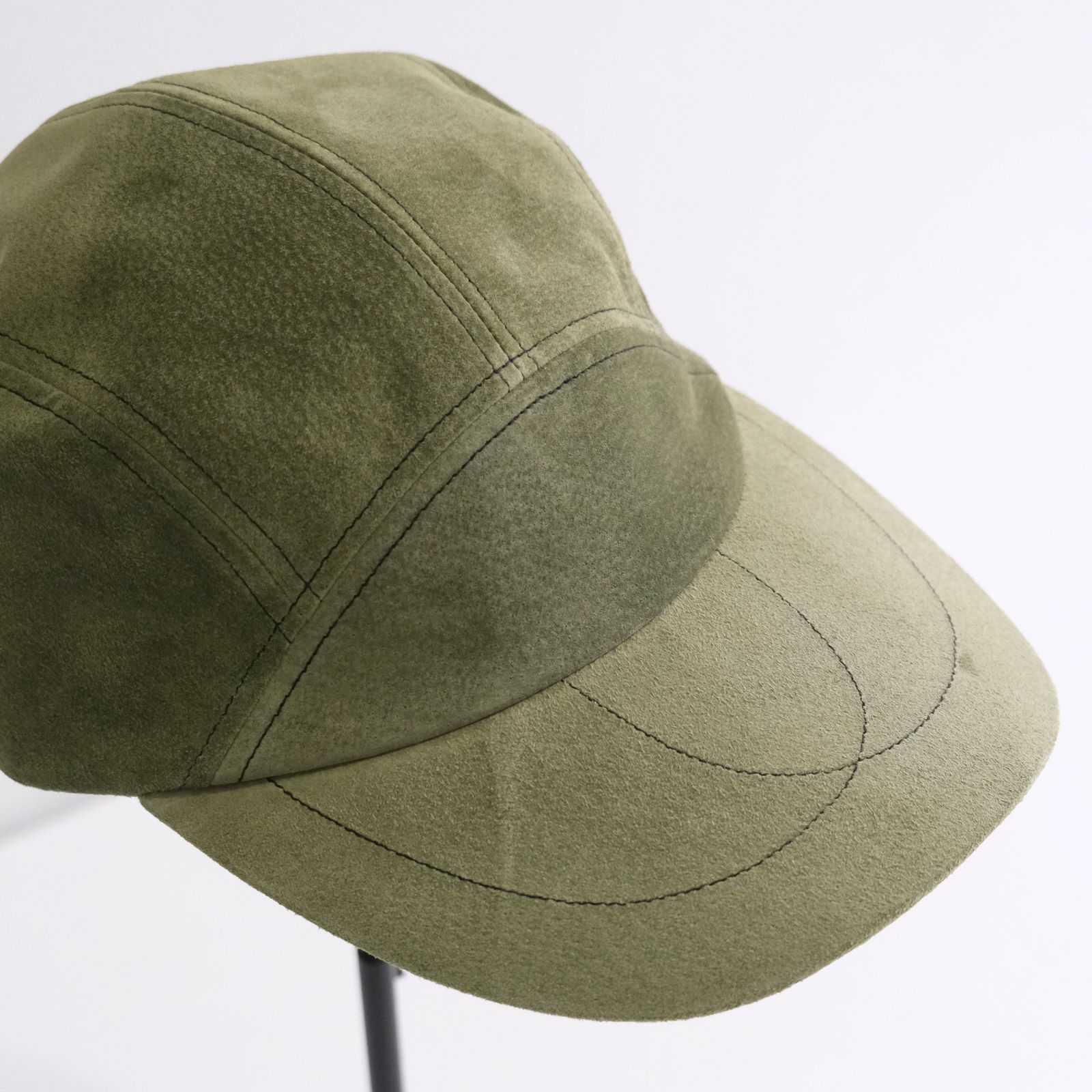 【残り1点】Leather Jet Cap（Olive）