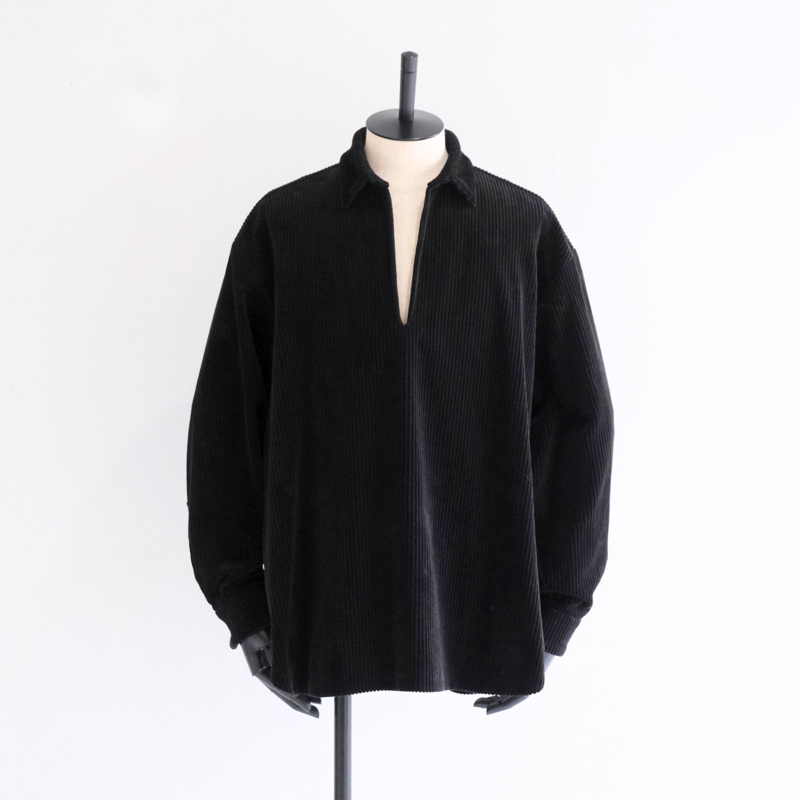 【残り1点】Corduroy Skipper Shirts（Black）