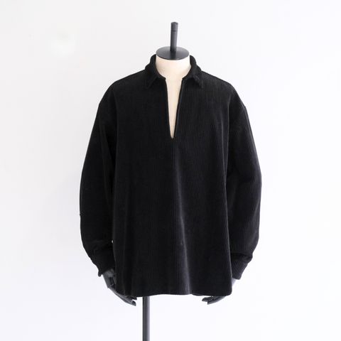 【残り1点】Corduroy Skipper Shirts（Black）