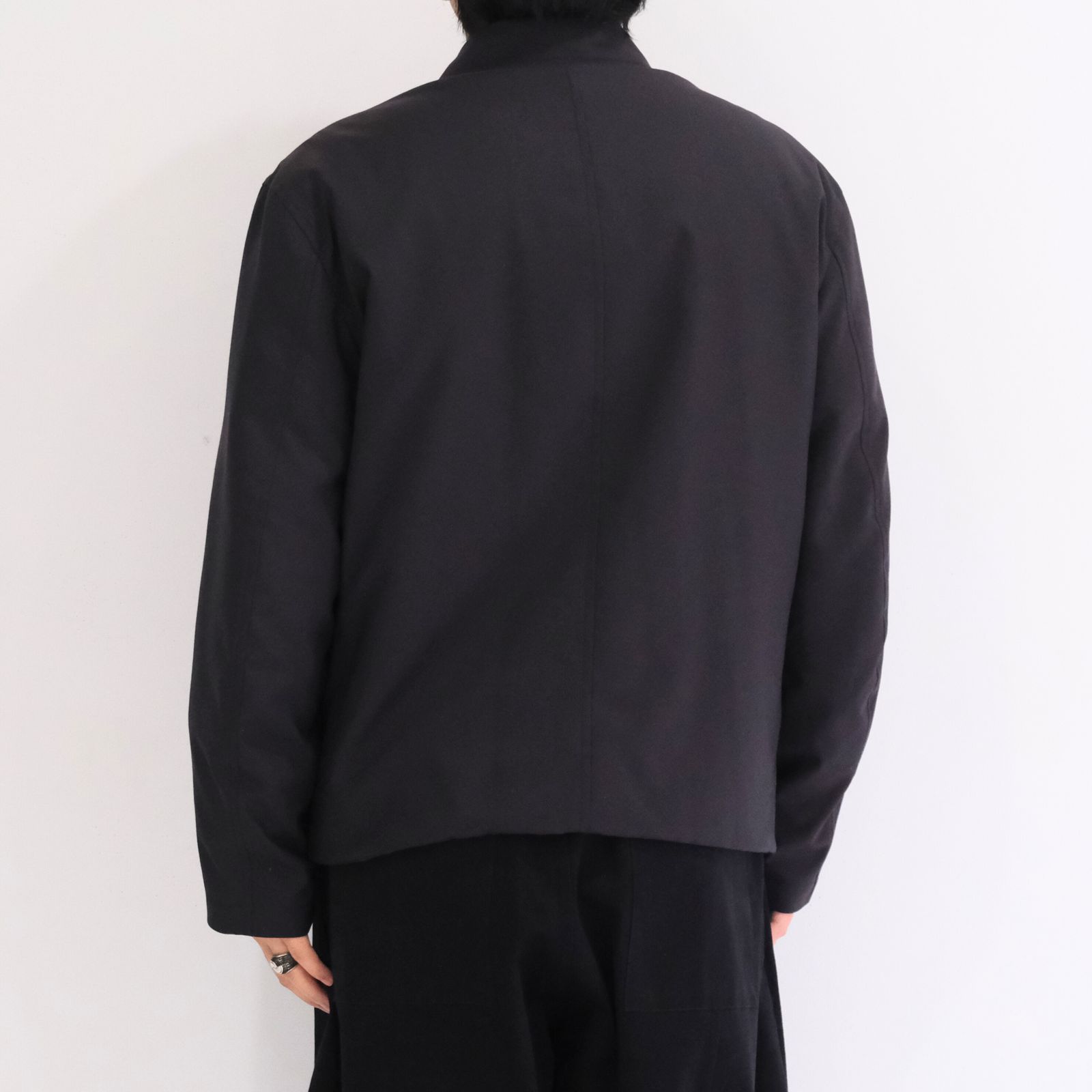 REVERSIBLE BLOUSON ‐Wool /Cotton slub Buffalo check‐ / ジャケット / ブルゾン / リバーシブル / プリマロフト / Navy・Blue