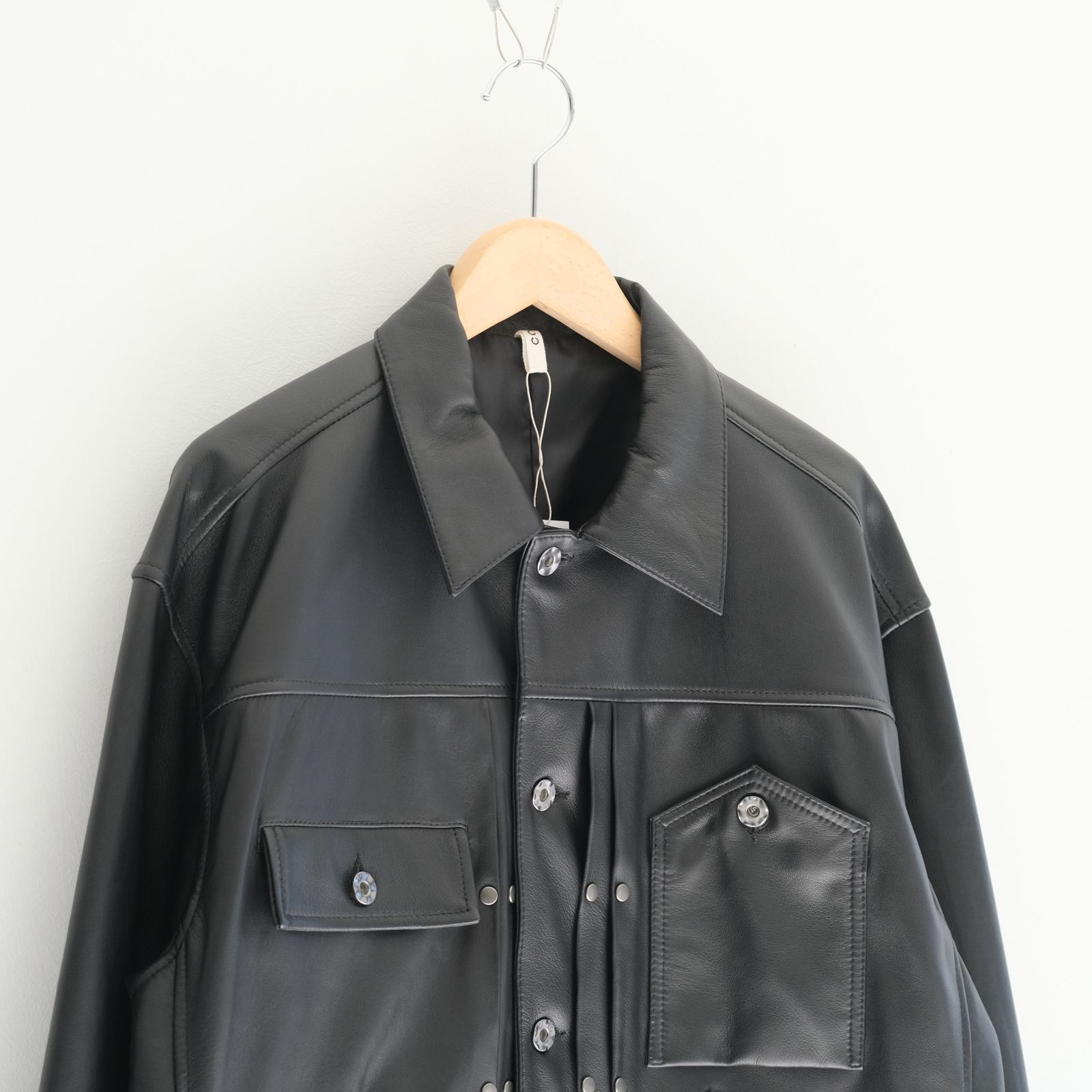 TRUCKER JACKET / ジャケット / レザージャケット / トラッカージャケット / SHEEP SKIN / 羊革 / BLACK