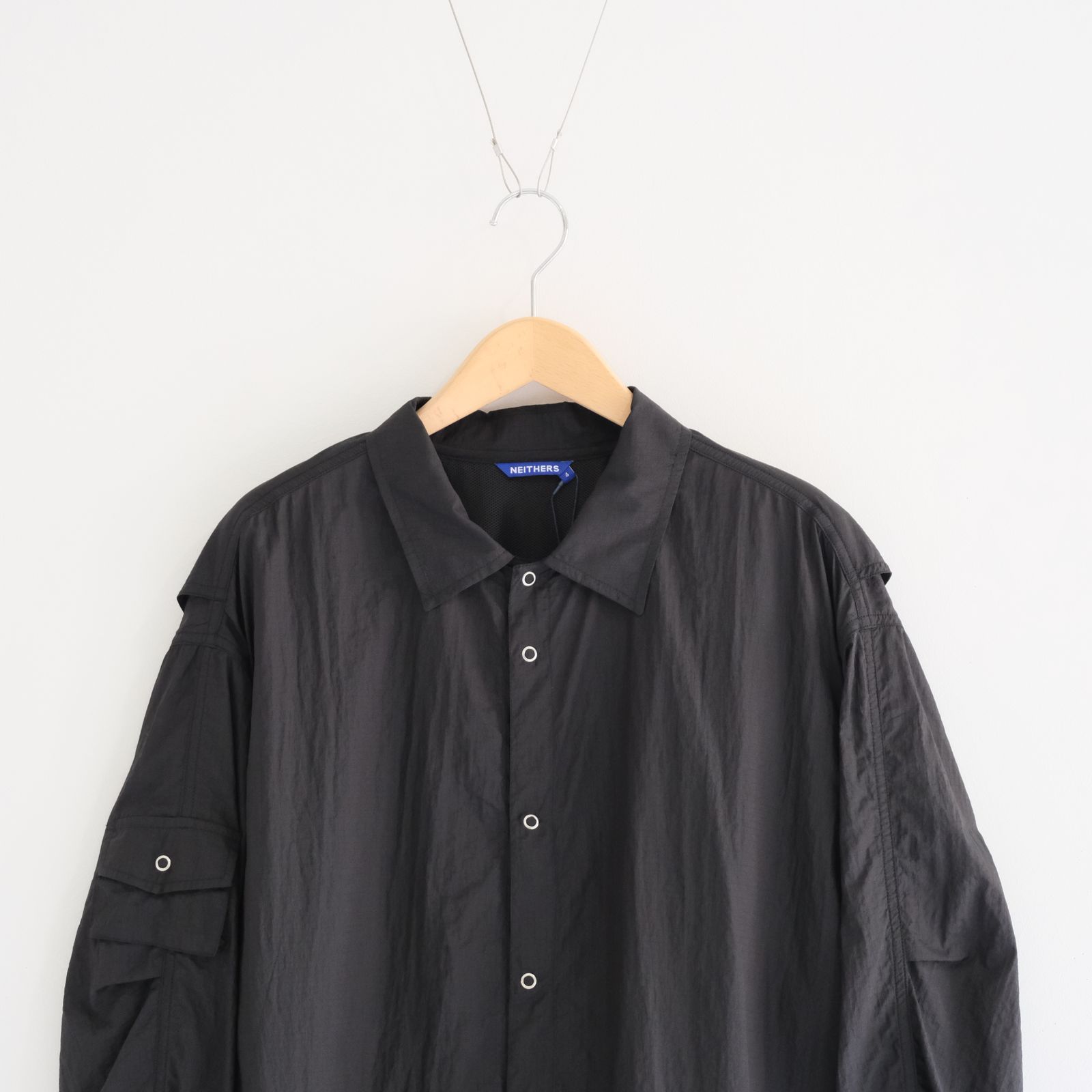 Photographer L/S Shirt Jacket / シャツジャケット / ナイロン / BLACK