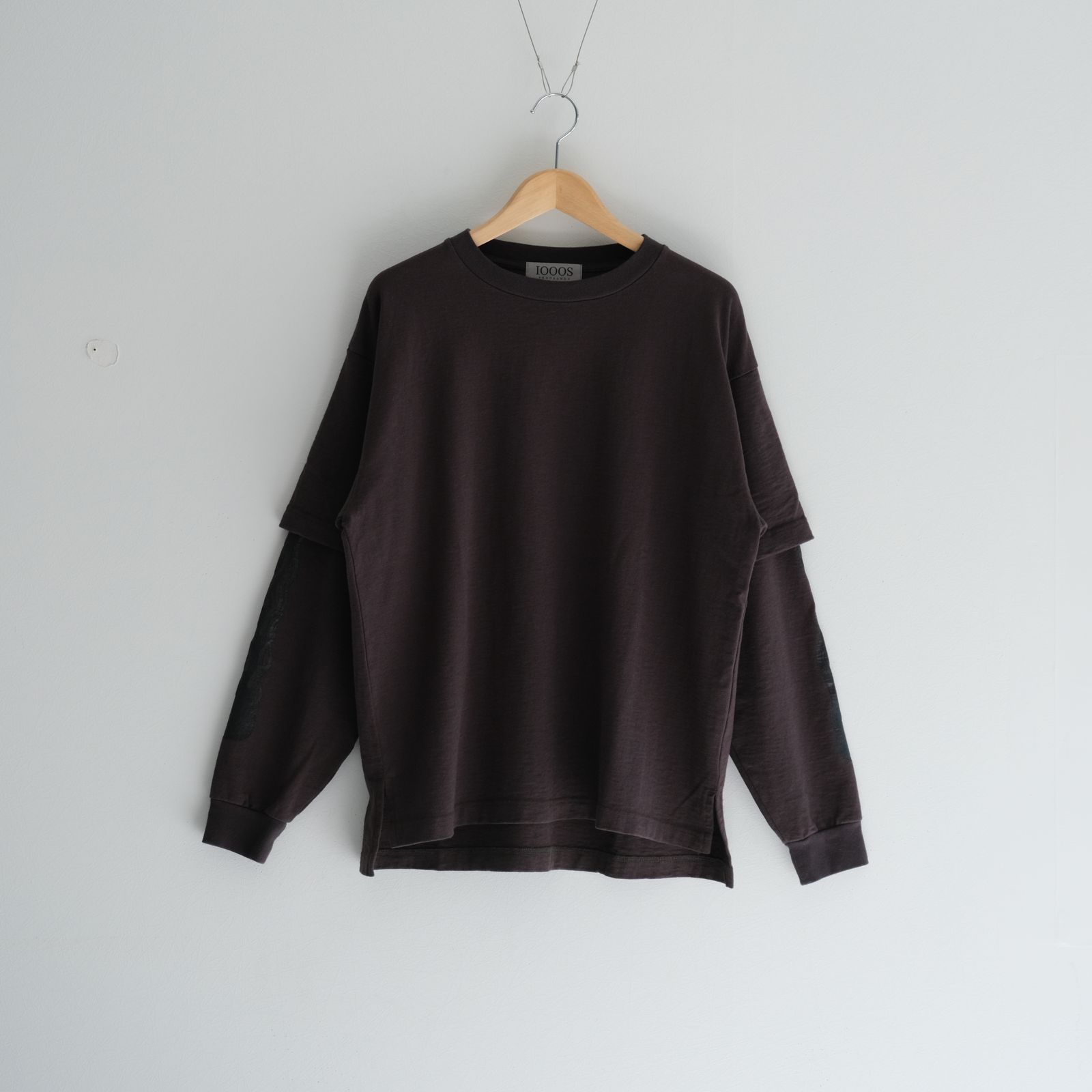 MC LAYERED LS TEE / ロングスリーブ / レイヤード / プリント / GRAPHITE