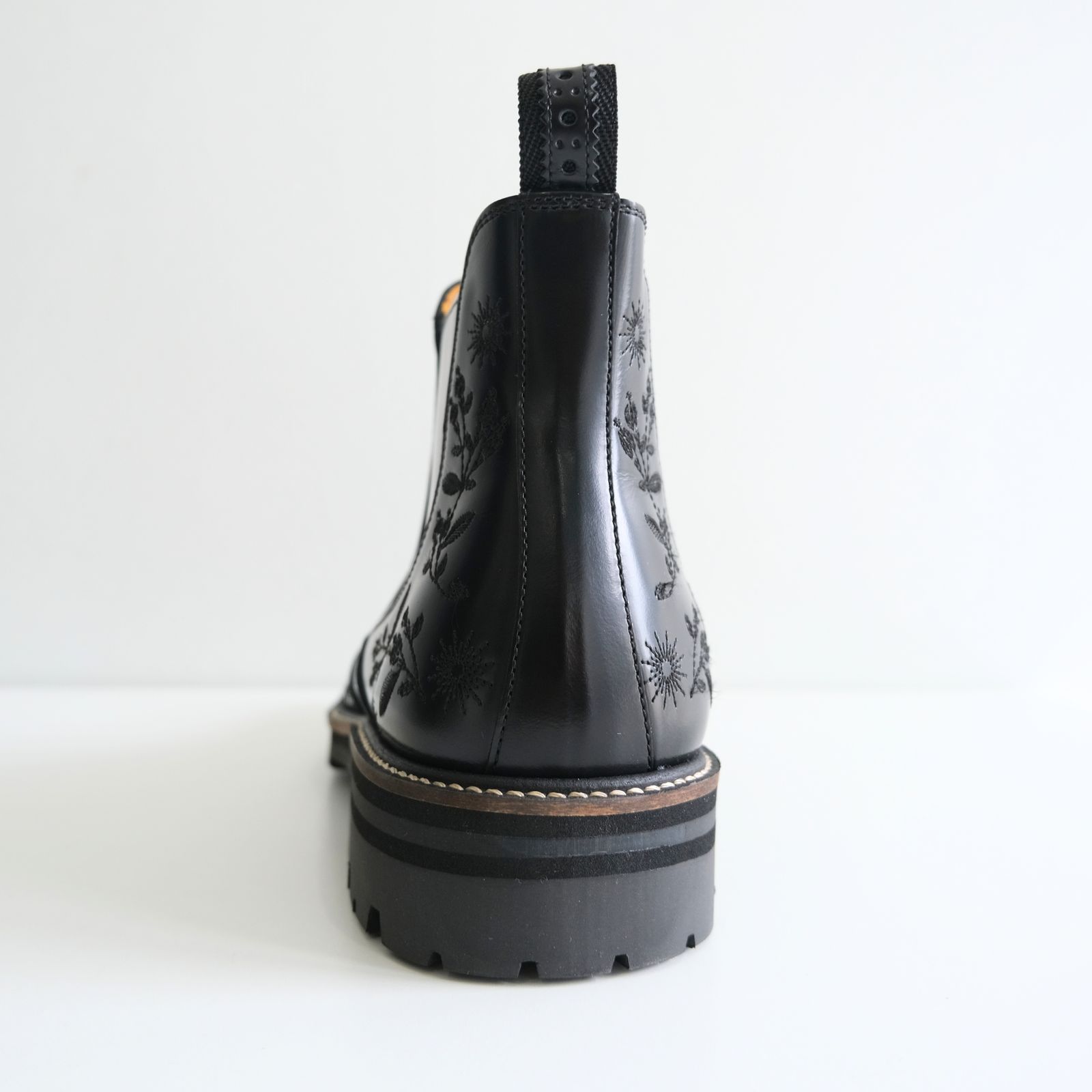"HUNTER" Embroidered Front-zip Hunting Boots by HARUTA（BLACK）
