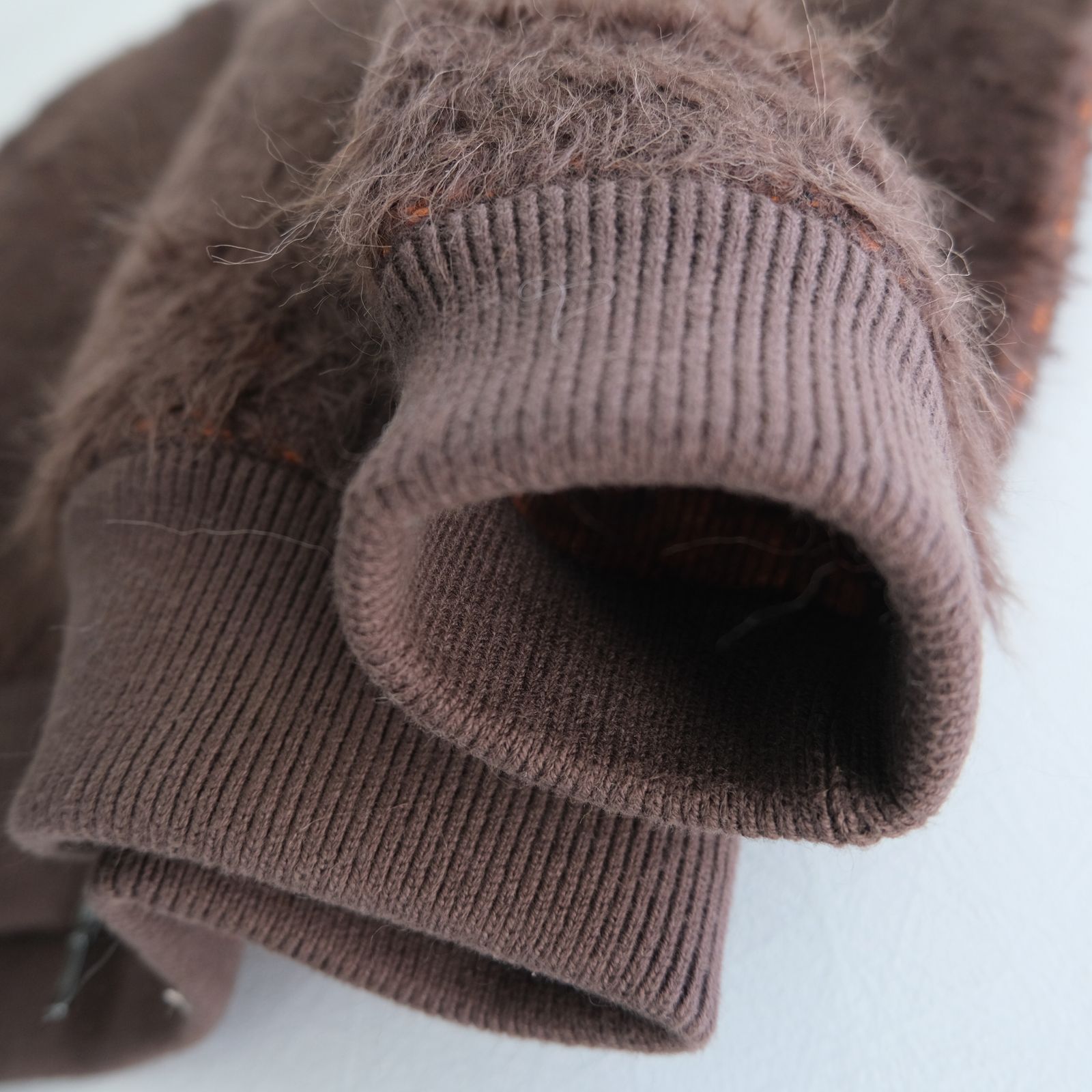 Suri Alpaca Bomber Jacket / ジャケット / ボンバージャケット / アルパカ / スリアルパカ / Dark Brown / Orange