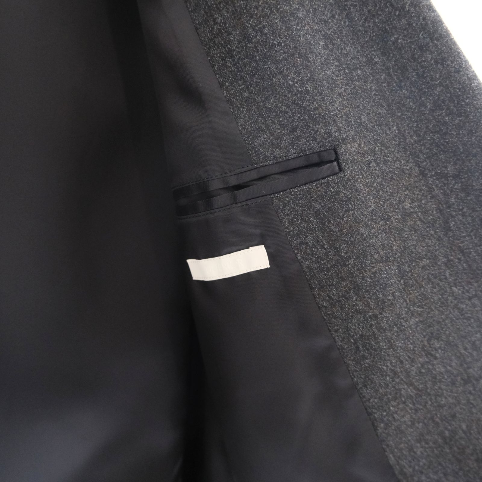 【残り1点】MELANGE BARATHEA STRIPE DB JKT（CHARCOAL BROWN）