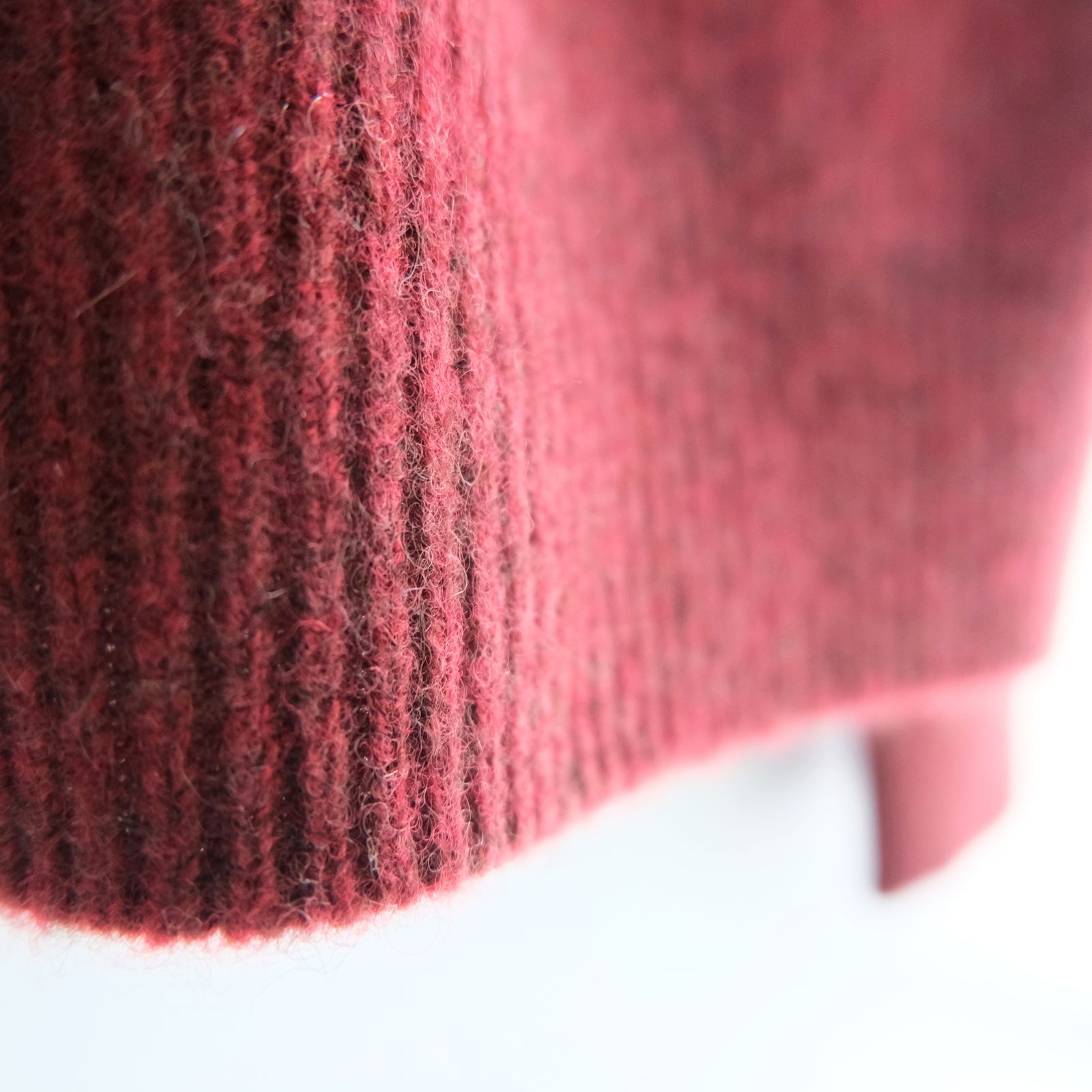 YAK / WOOL RIB DRIVERS KNIT（DARK RED）