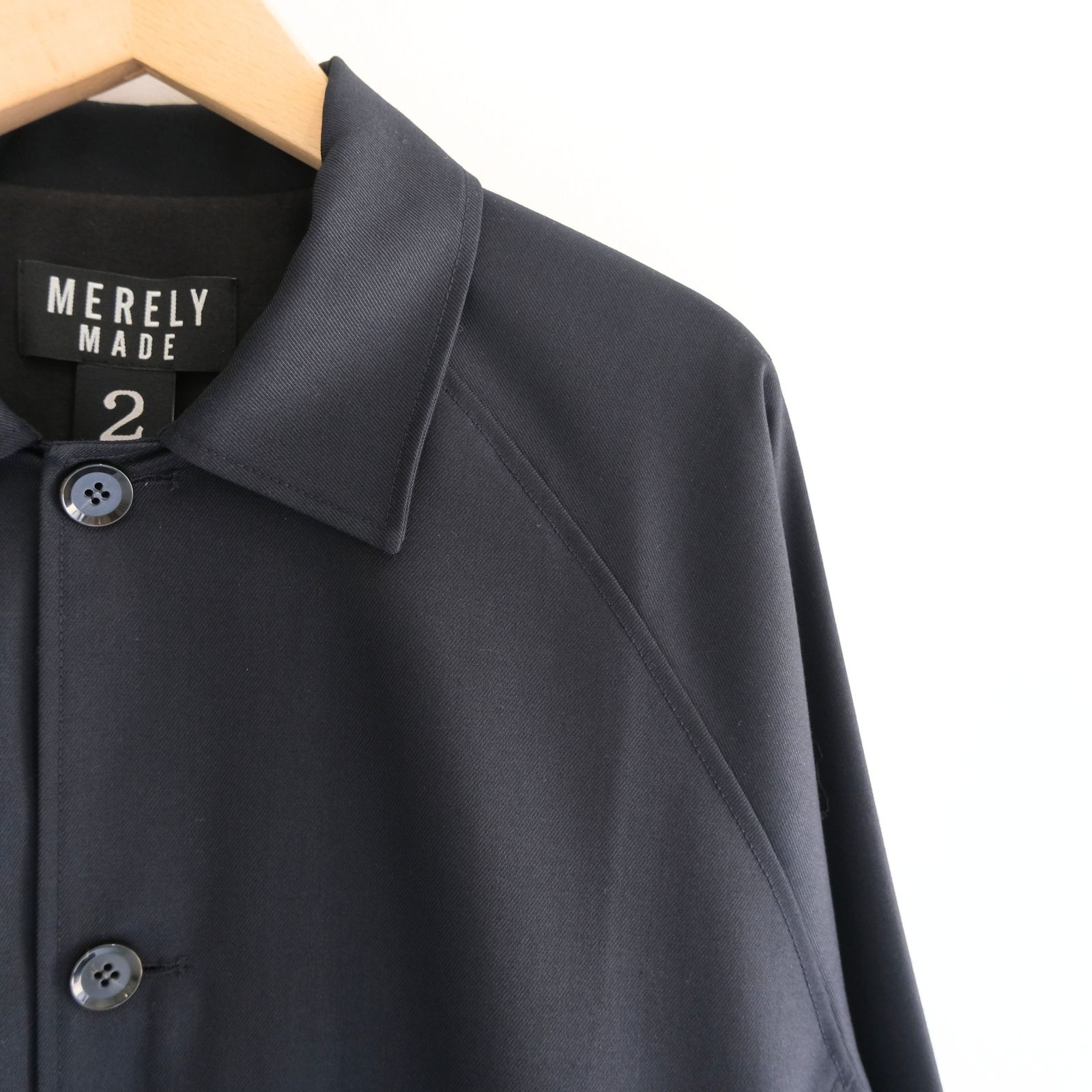 【残り1点】MESH WOOLEN RAGLAN BLOUSON（LIBERTY NAVY）