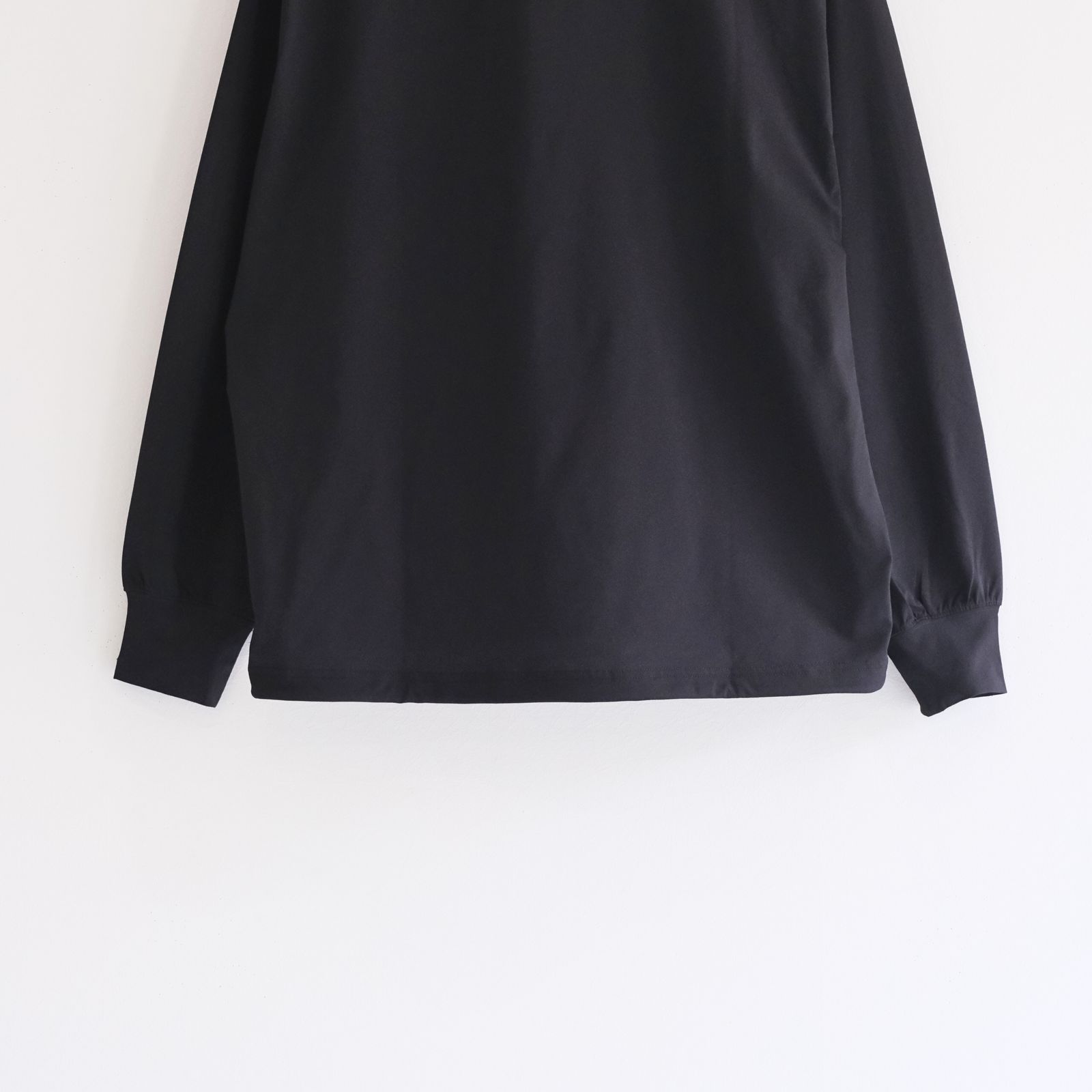 DRY DRAW CORD LONG SLEEVE T-SHIRTS / ロングスリーブTシャツ / UPF50＋ / 紫外線カット / BLACK