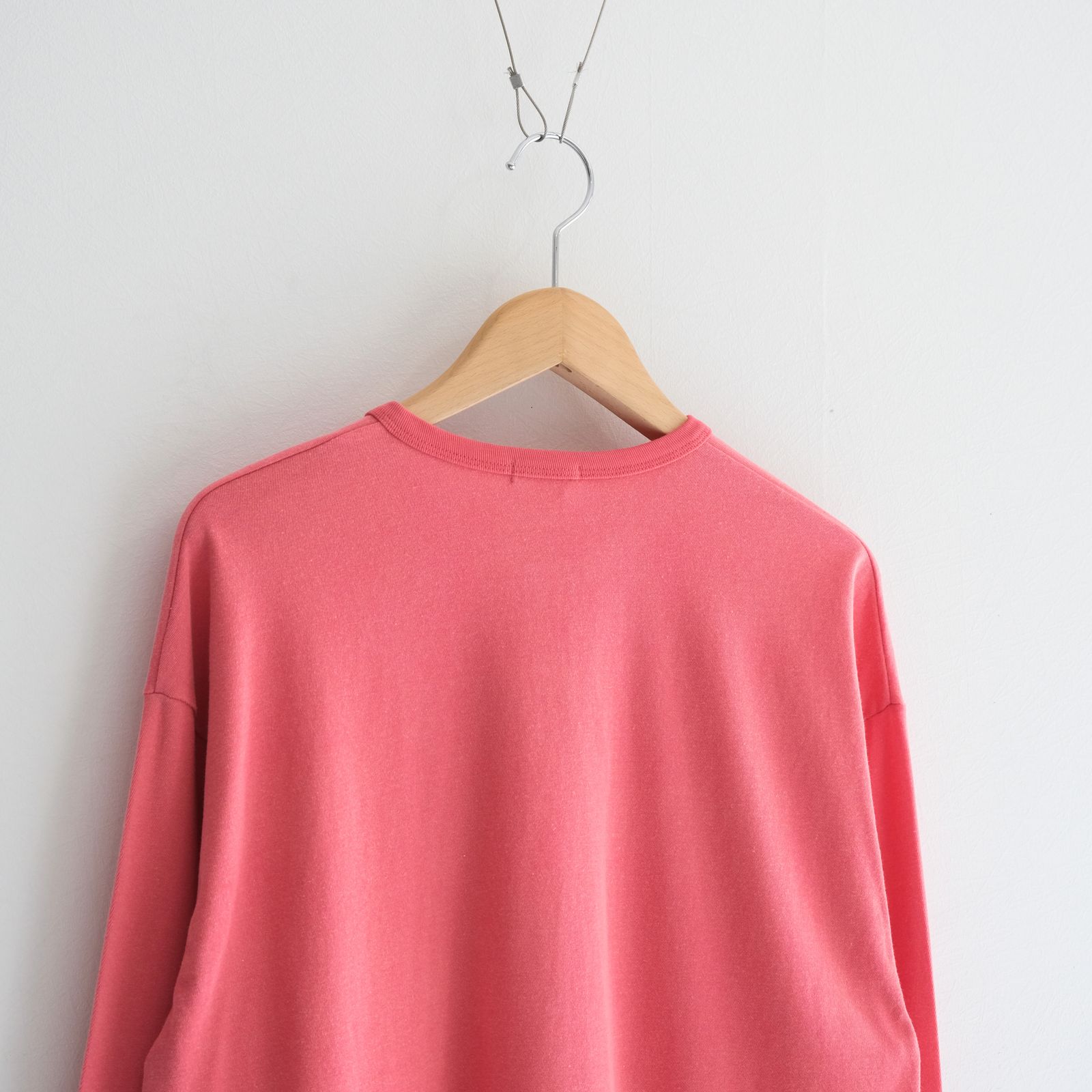 FADED TWIST TENJIKU HENLEY-NECK TOP / ヘンリーネック / ロンT / RED