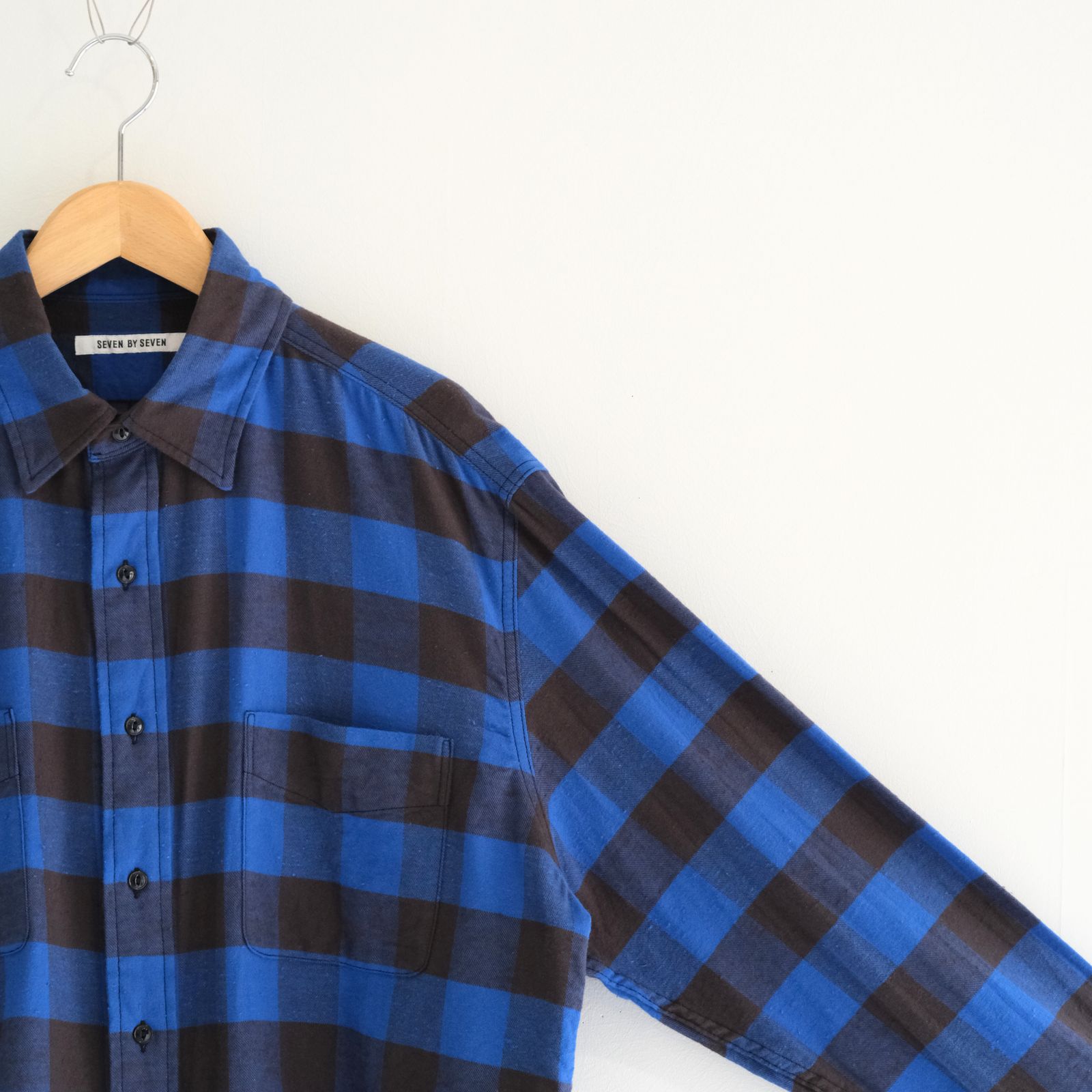 BUFFALO CHECK WORK SHIRTS ‐Cotton slub mix‐ / シャツ / バッファローチェック / Blue
