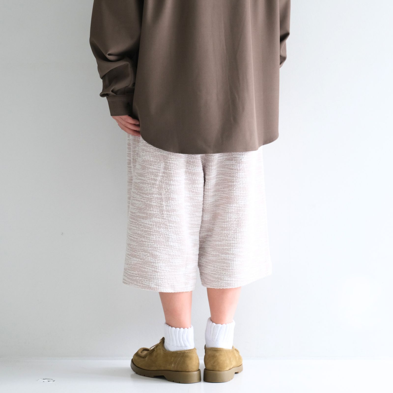 SAPINO JACQUARD WIDE SHORT / サピノ ジャカード ワイド ショート（BEIGE）