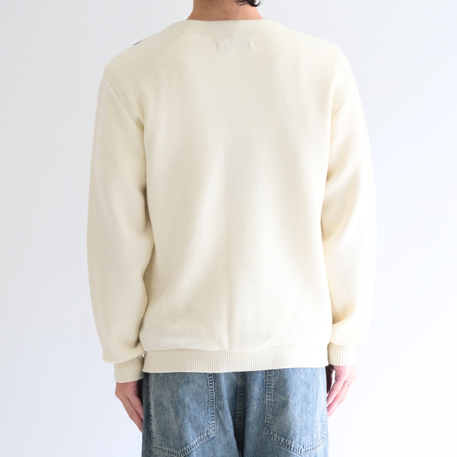 【残り1点】KNIT CARDIGAN   - Ortega Pattern -（White）