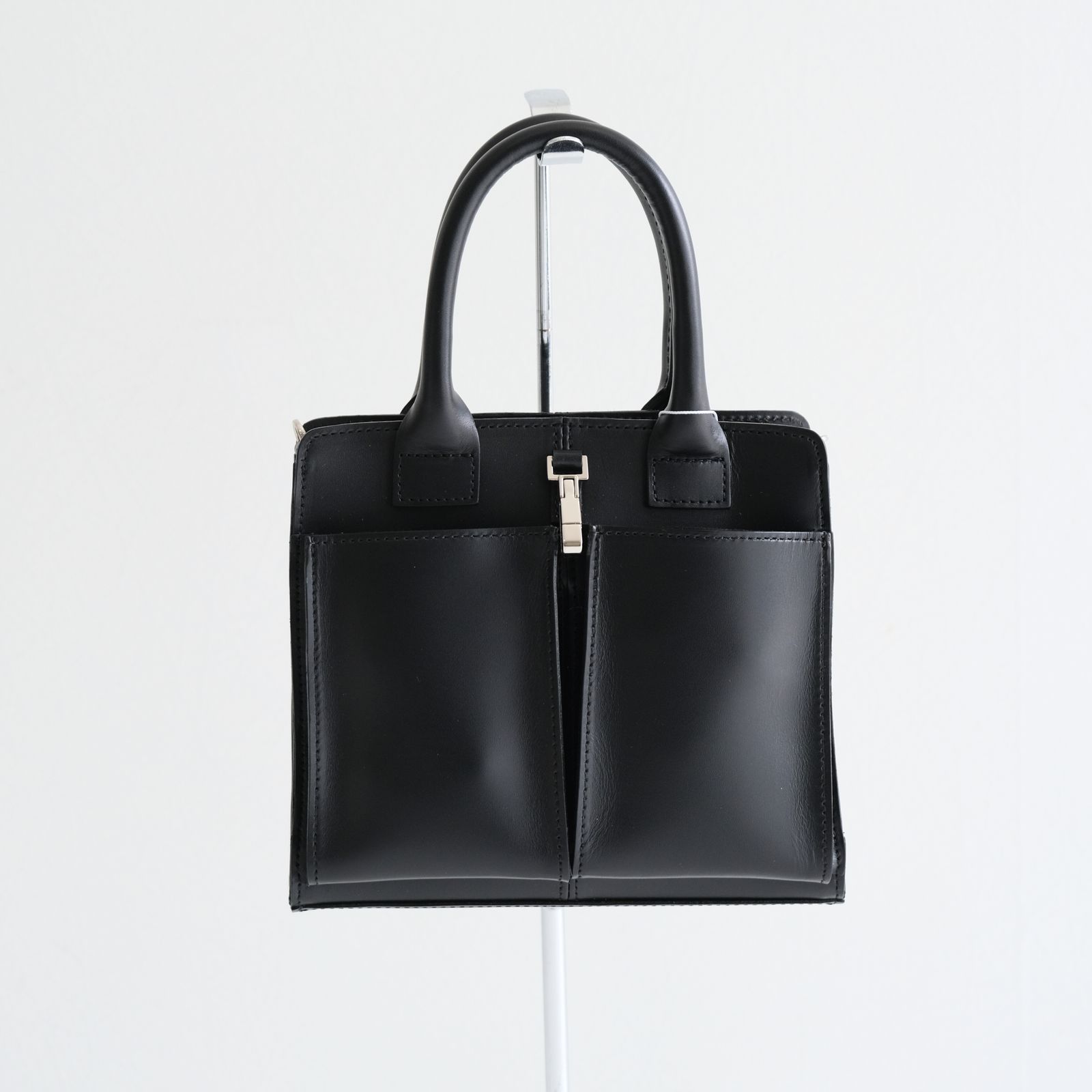 P.RECTANGLE LEATHER HELMET BAG PLAY / ヘルメットバッグ / BLACK