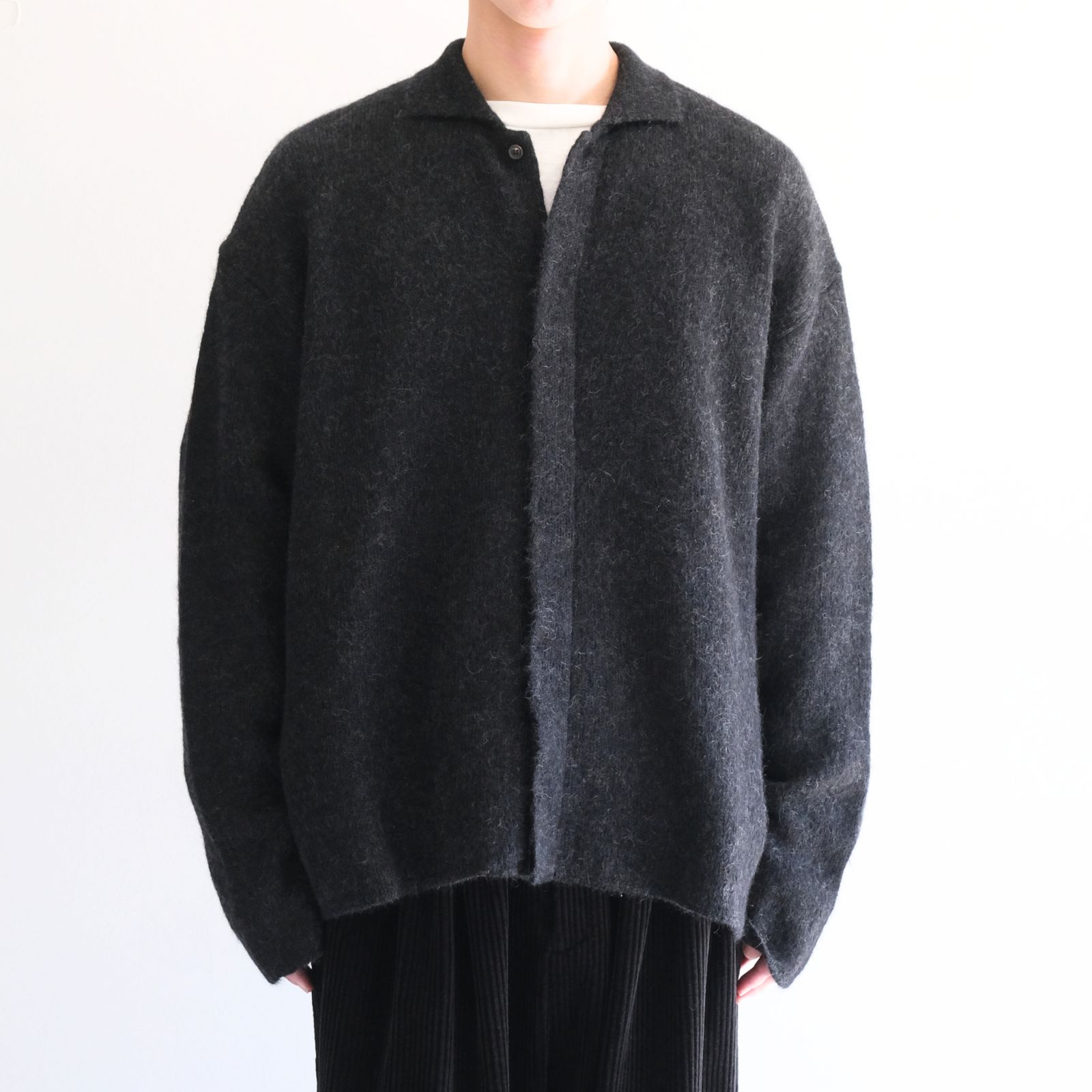 【残り1点】Kid Mohair Knit Shirts（Black）
