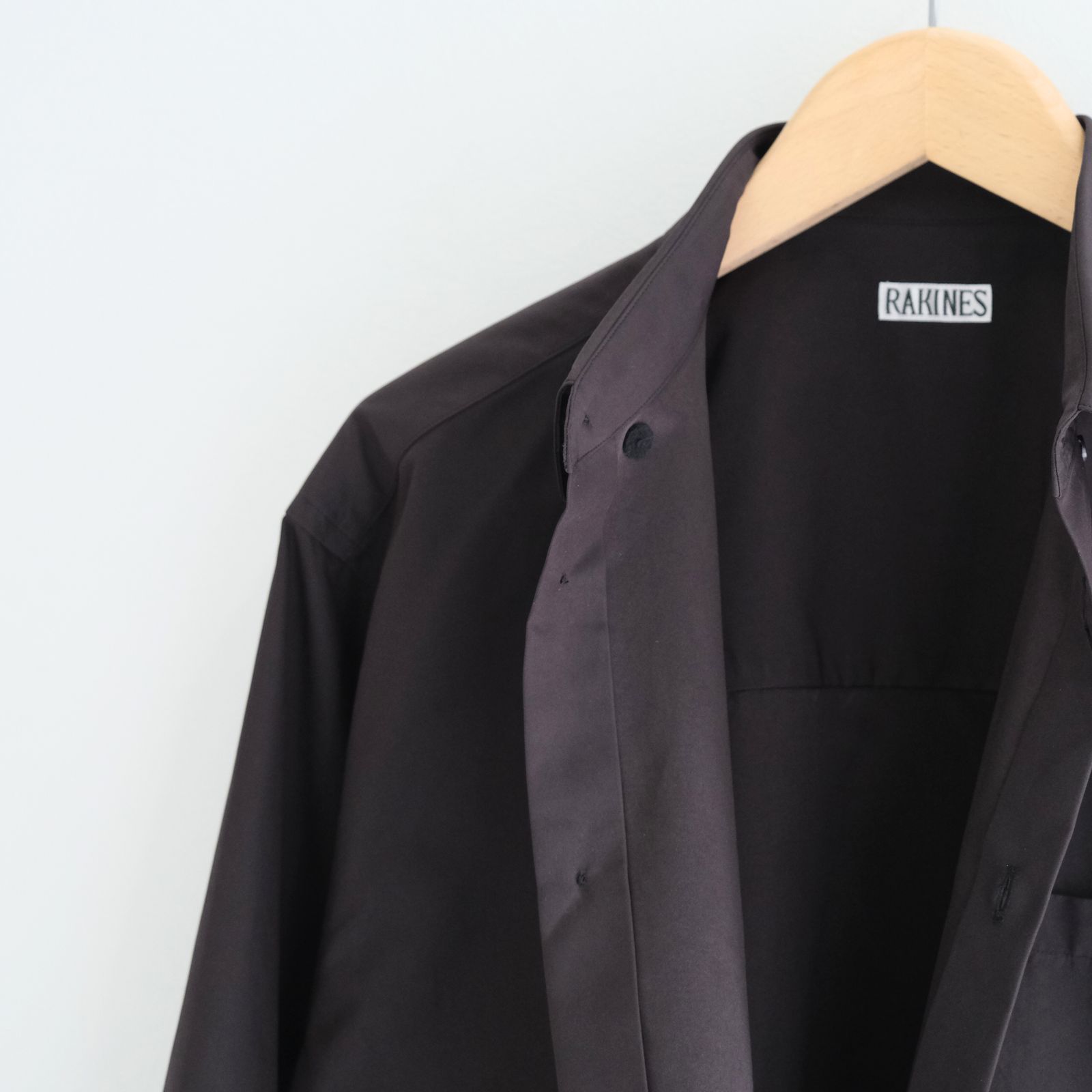 Peach back twill - Rob / シャツ / ポリエステル / ナイロン / Charcoal black