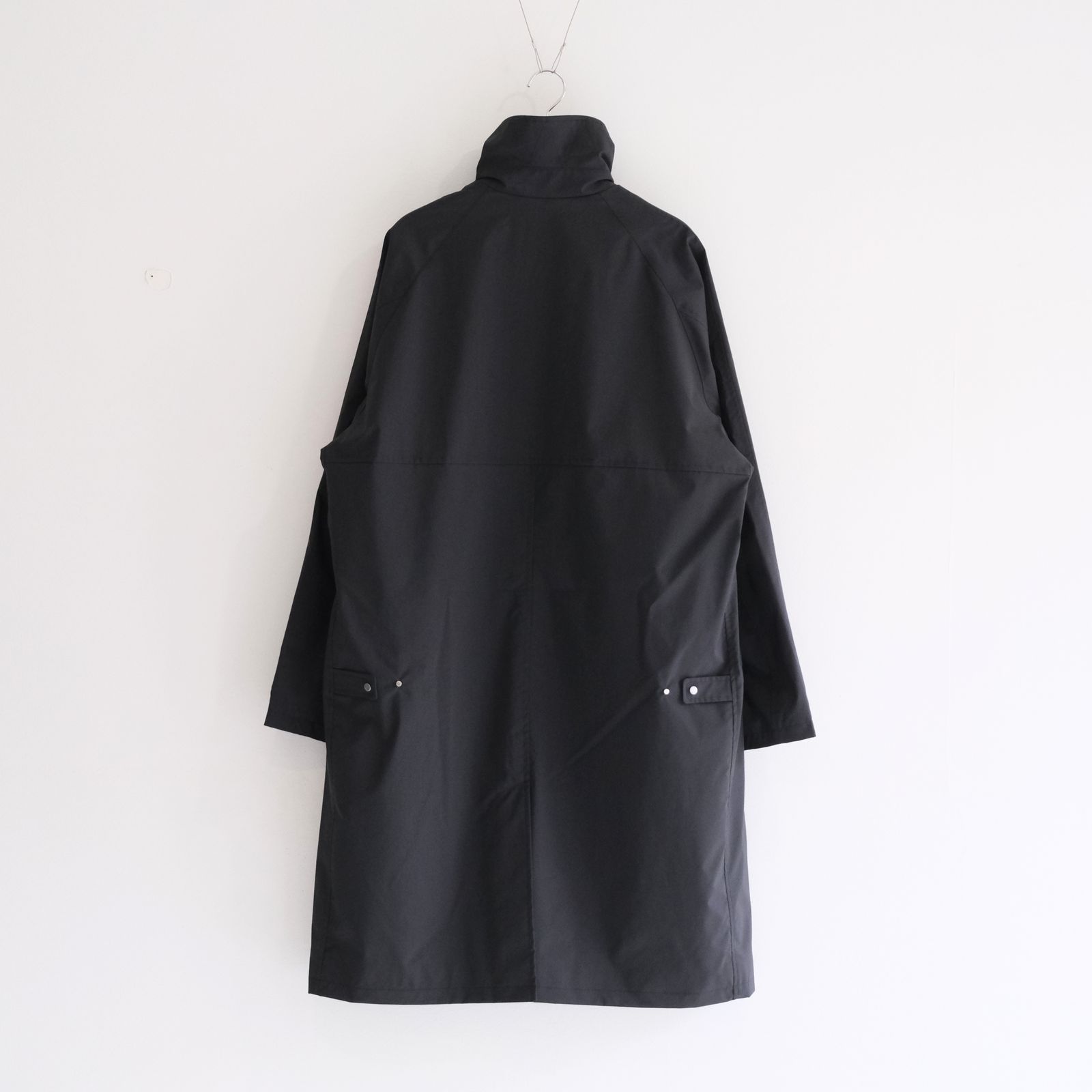 WATER RESISTANT WOOL BALMACAAN COAT（BLACK）