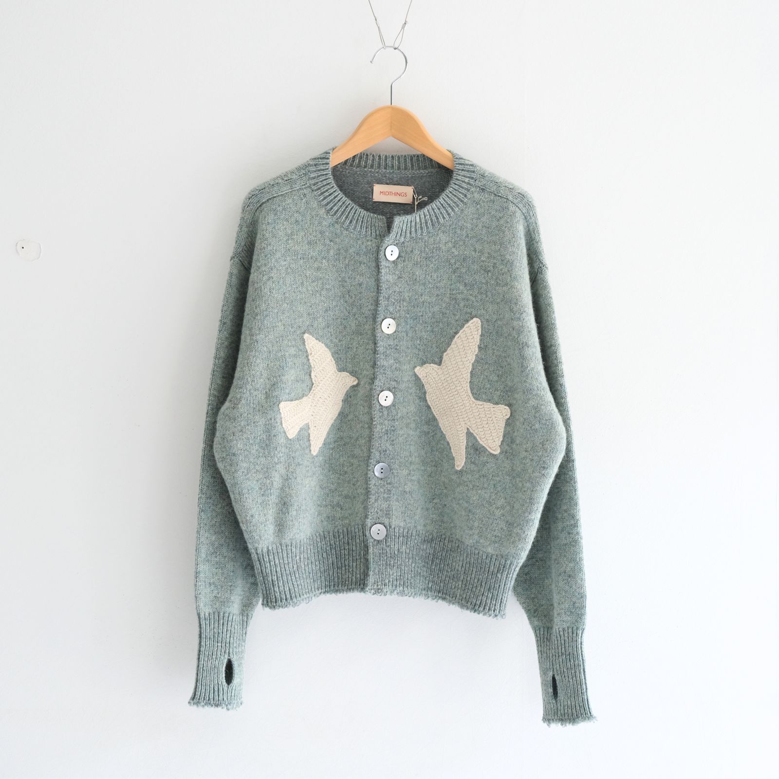 【残り1点】THE BIRD CARDIGAN（SAGE）