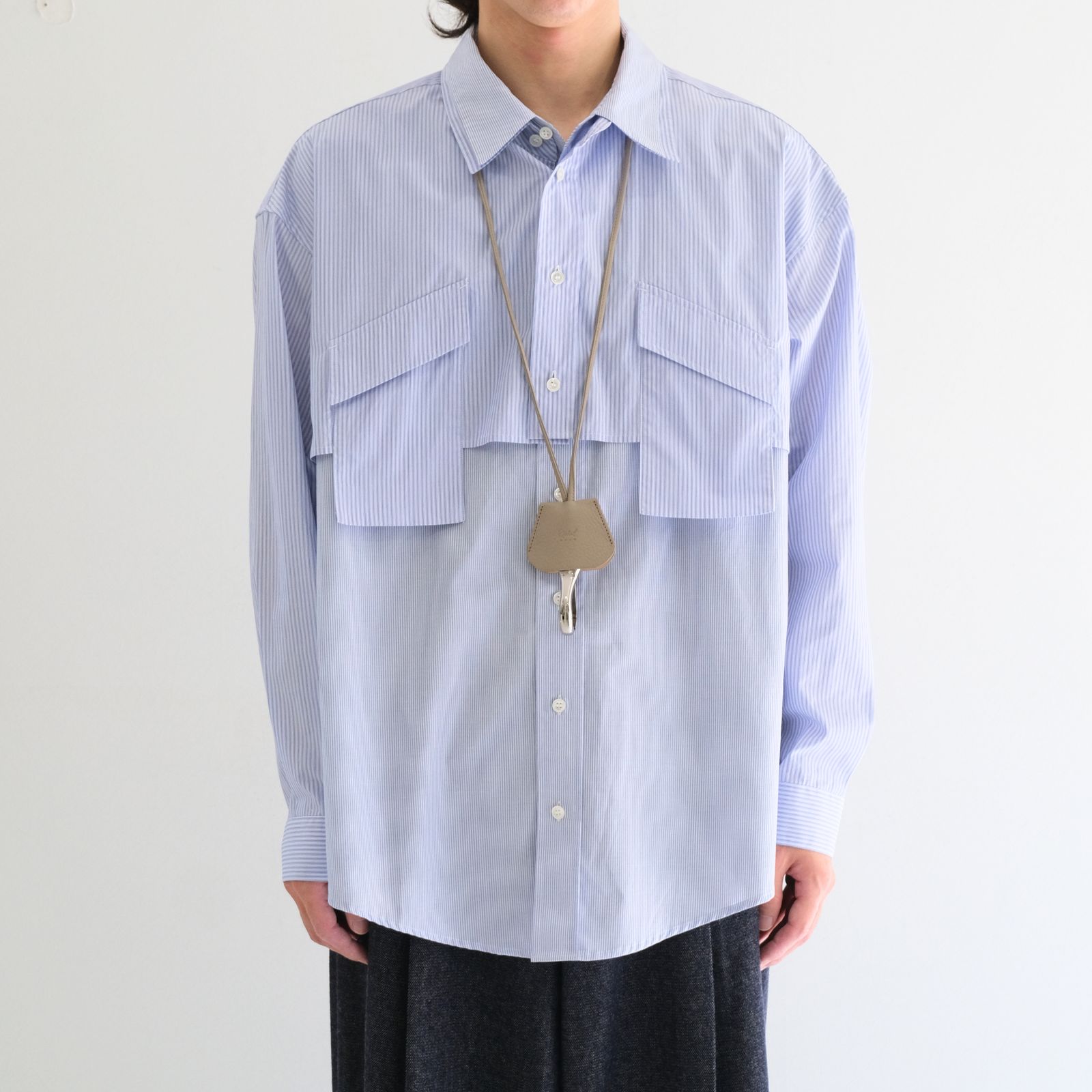【残り1点】Leather Cord Crochet / レザー コード クロシェット（Gray）