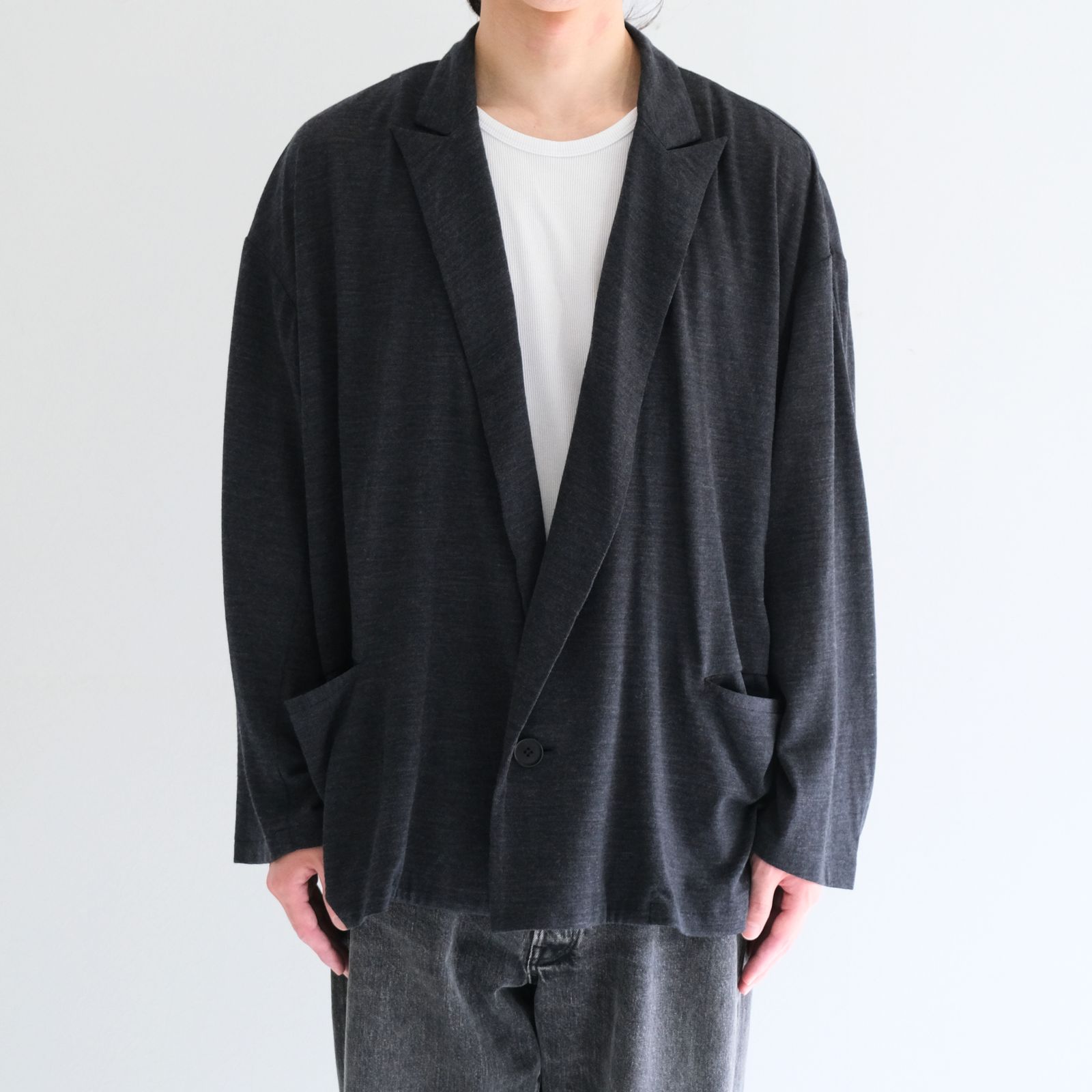 Blanc YM - Wool Jersey JKT / ウールジャージージャケット（Gray） | iko