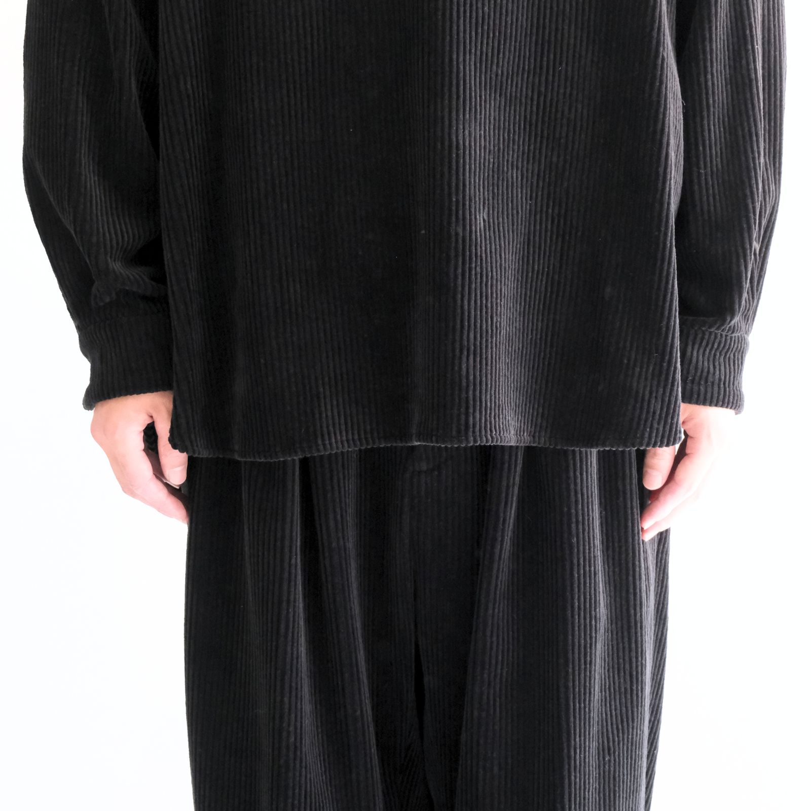 【残り1点】Corduroy Skipper Shirts（Black）