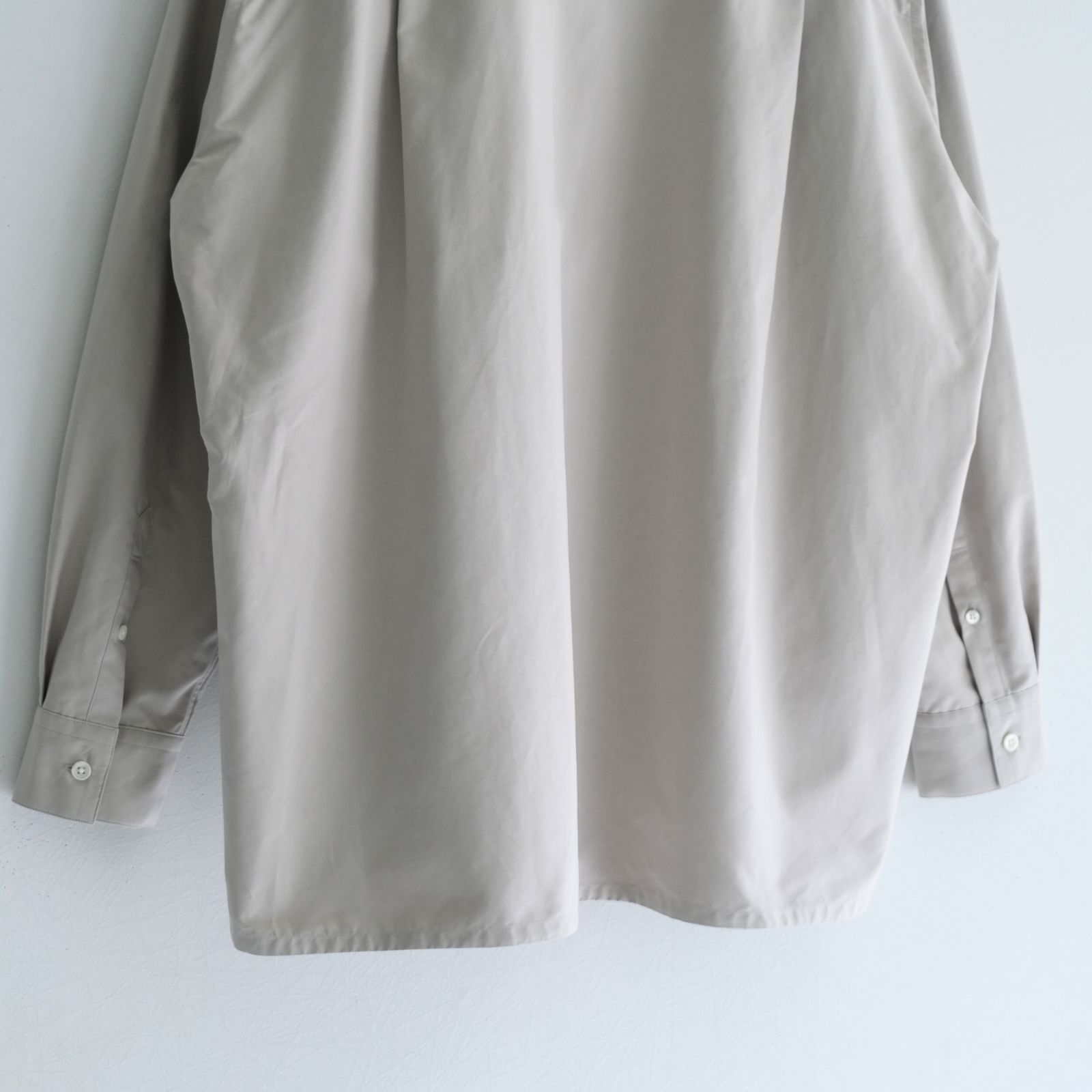 Peach back twill - Rob / シャツ / ポリエステル / ナイロン / Oyster beige