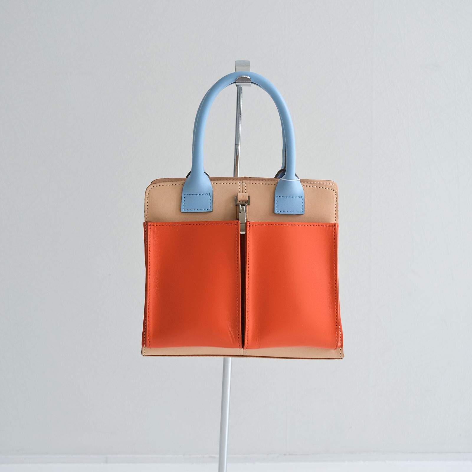 P.RECTANGLE LEATHER HELMET BAG PLAY / NATURAL MULTI / ヘルメットバッグ / ナチュラル