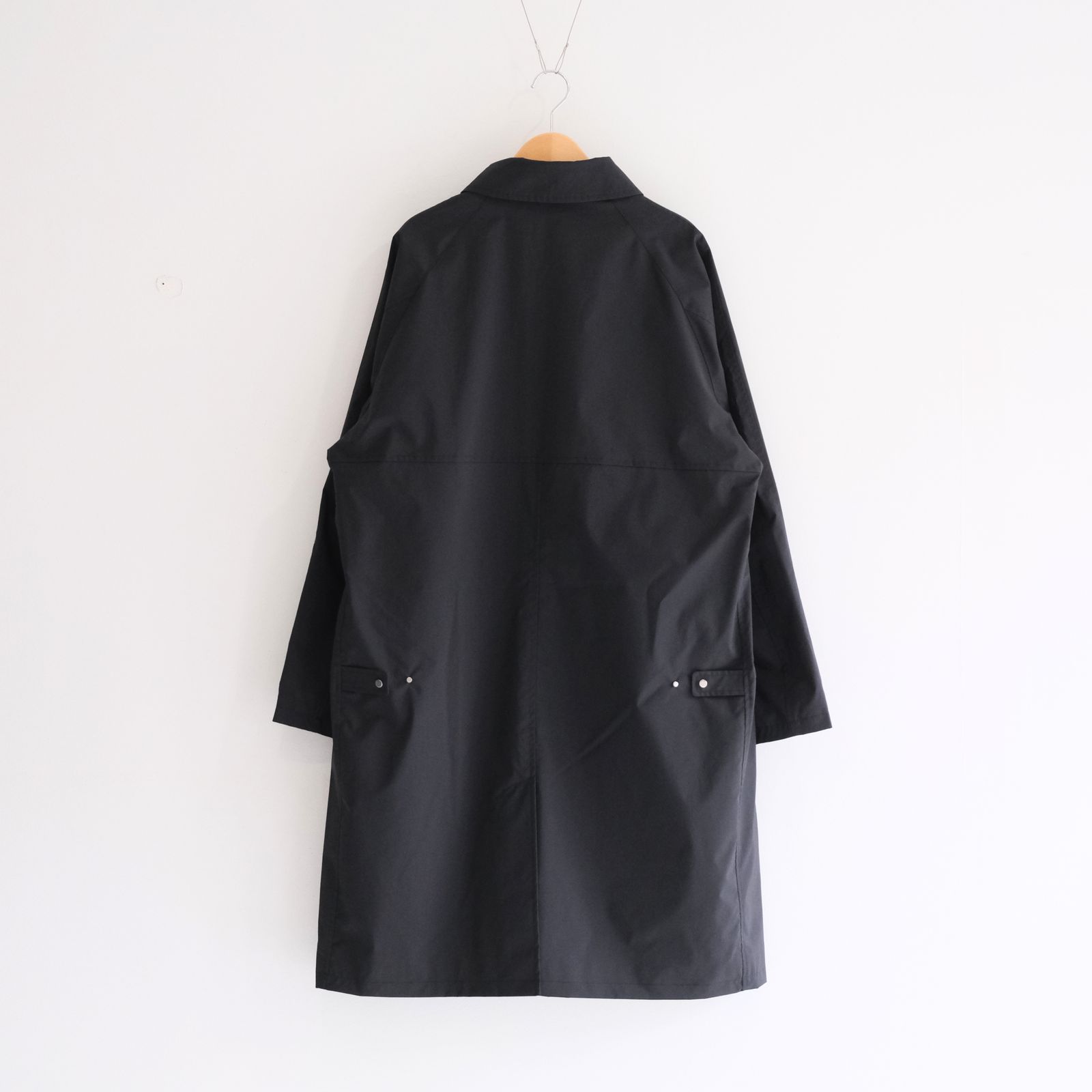 WATER RESISTANT WOOL BALMACAAN COAT（BLACK）