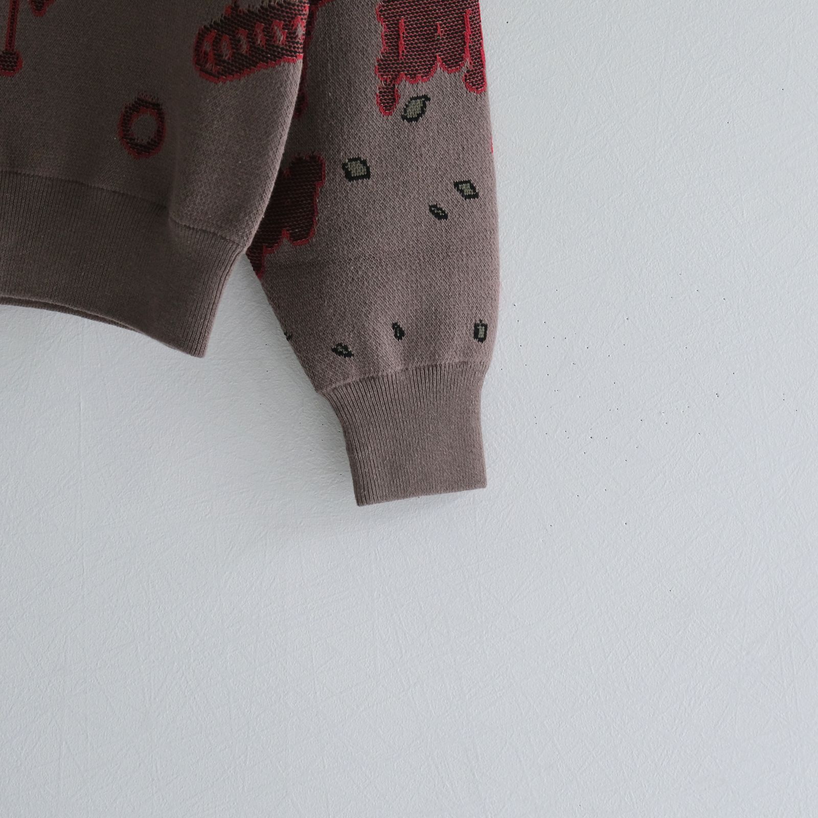 DRIP JACQUARD COTTON CREWNECK SWEATER / セーター / ジャガード織り / ECRU