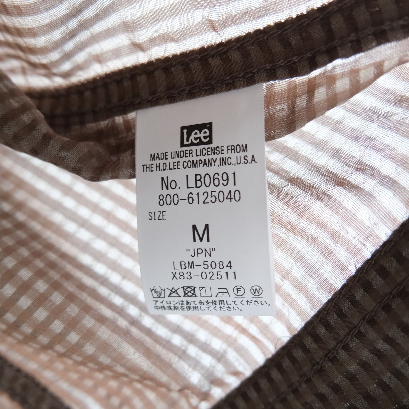 Lee / SEVEN BY SEVEN / SHEER COWBOY JACKET ‐Gingham Check Indian fabric‐ （Greige）