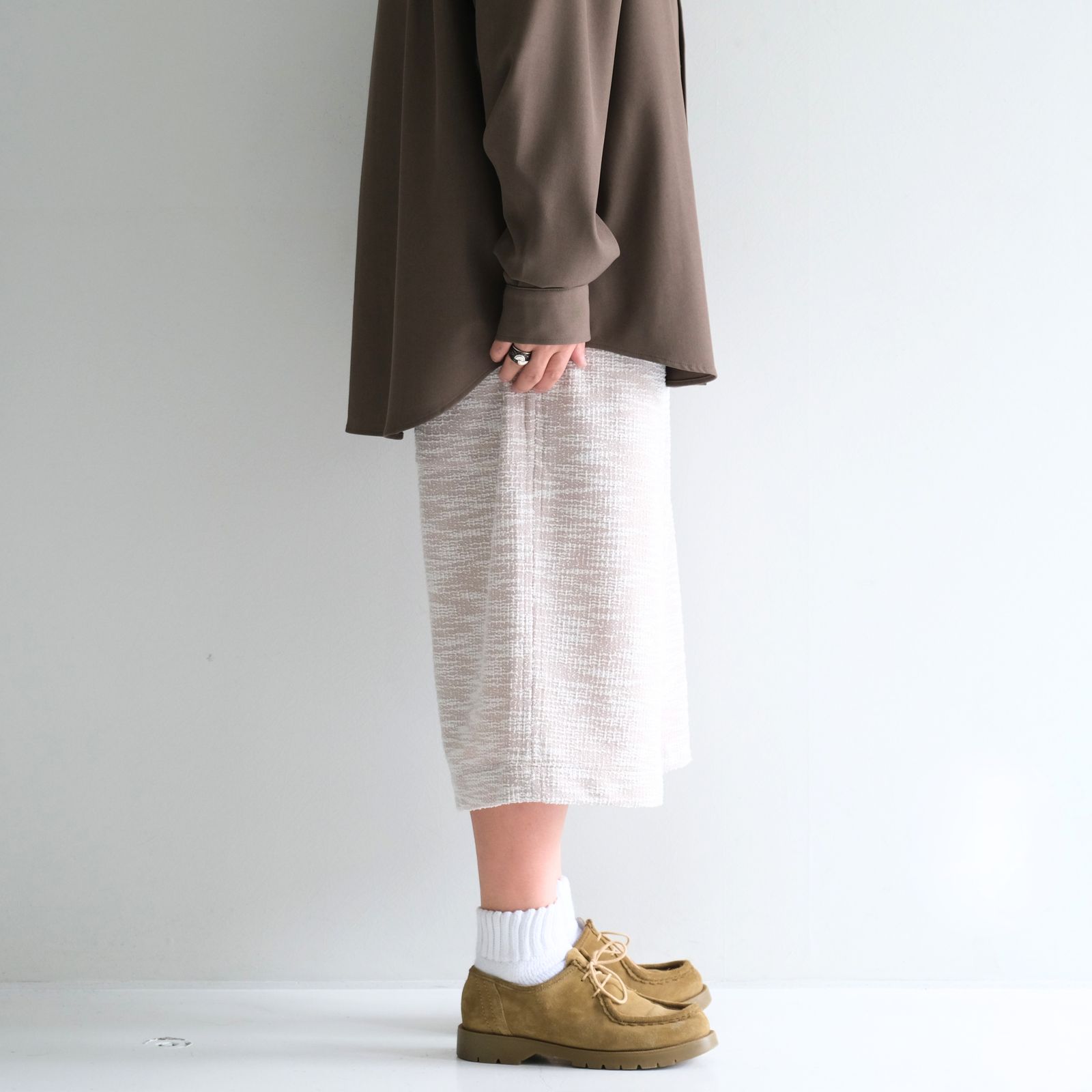 SAPINO JACQUARD WIDE SHORT / サピノ ジャカード ワイド ショート（BEIGE）