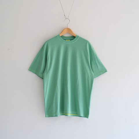 NEW BASIC GARMENT DYED BORDER T-SHIRT（BLUE×YELLOW）