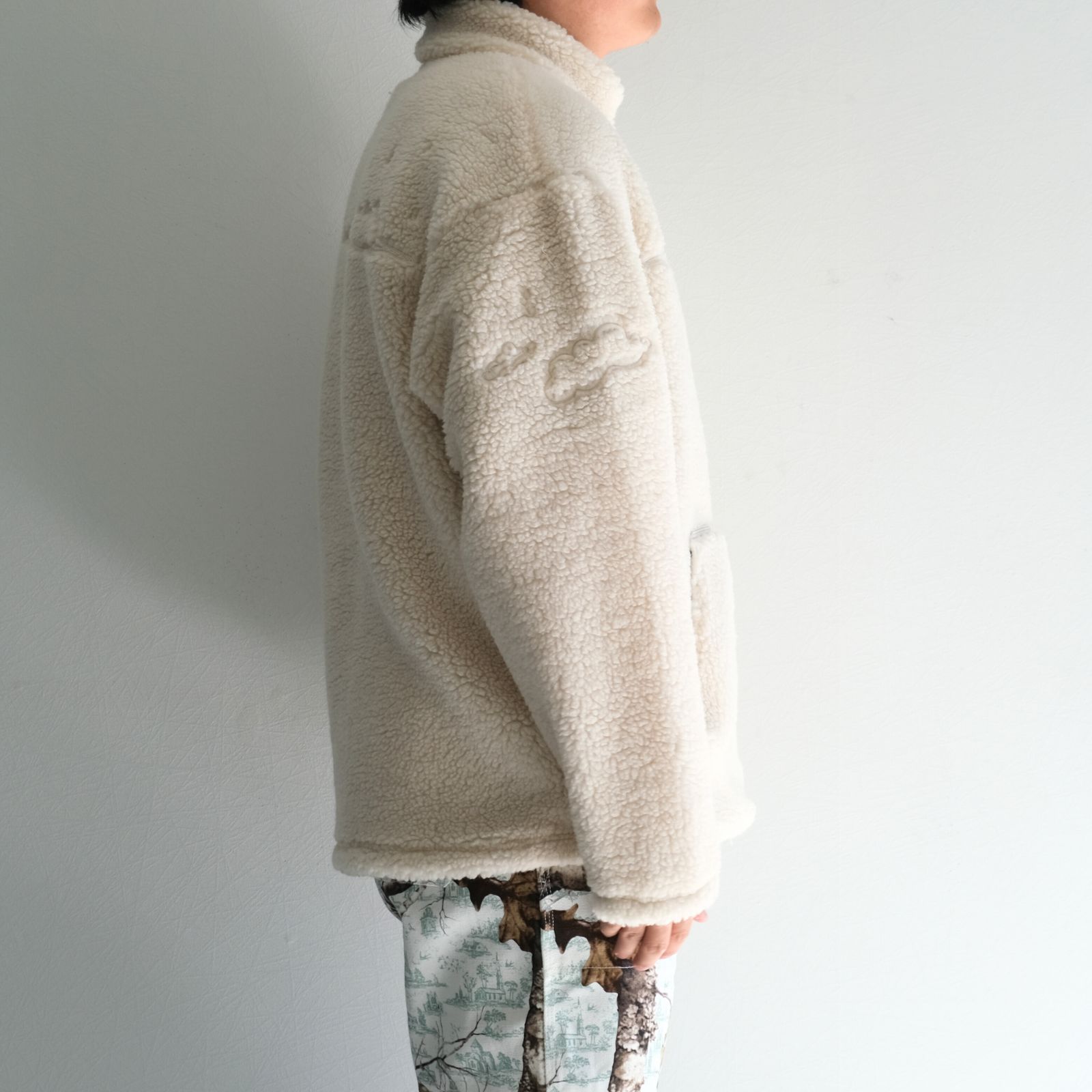 Grass Freece jacket / ジャケット / プルオーバー / フリース / Porlatec / WHITE