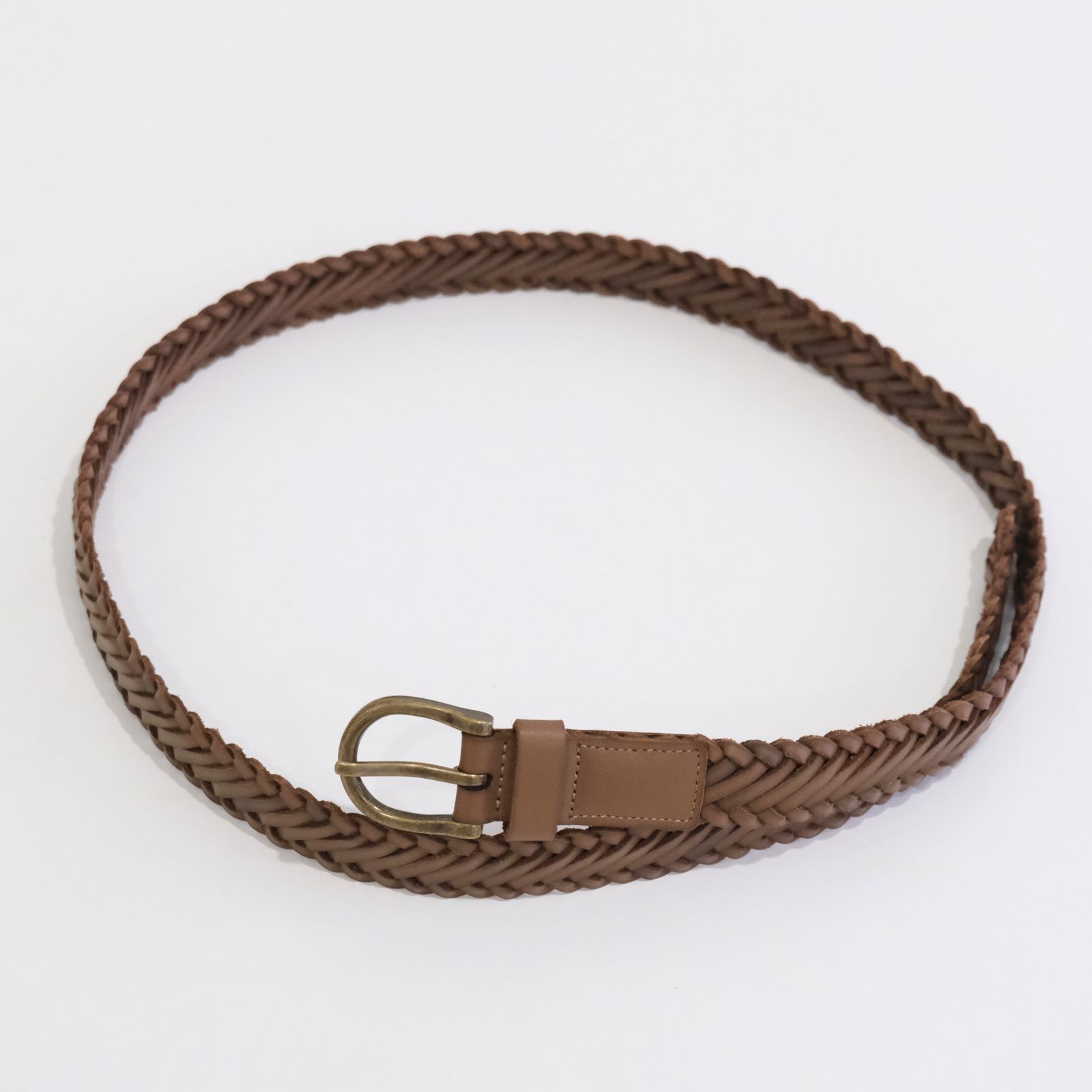 HAND BRAIDING LEATHER BELT ‐Cow leather‐ / ベルト / レザー / Brown